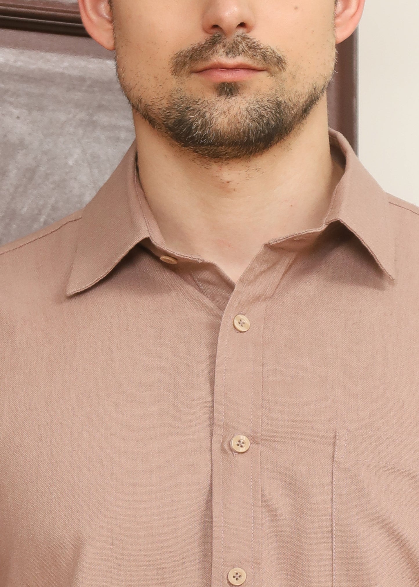 Kenji Shirt - Mocha Rose