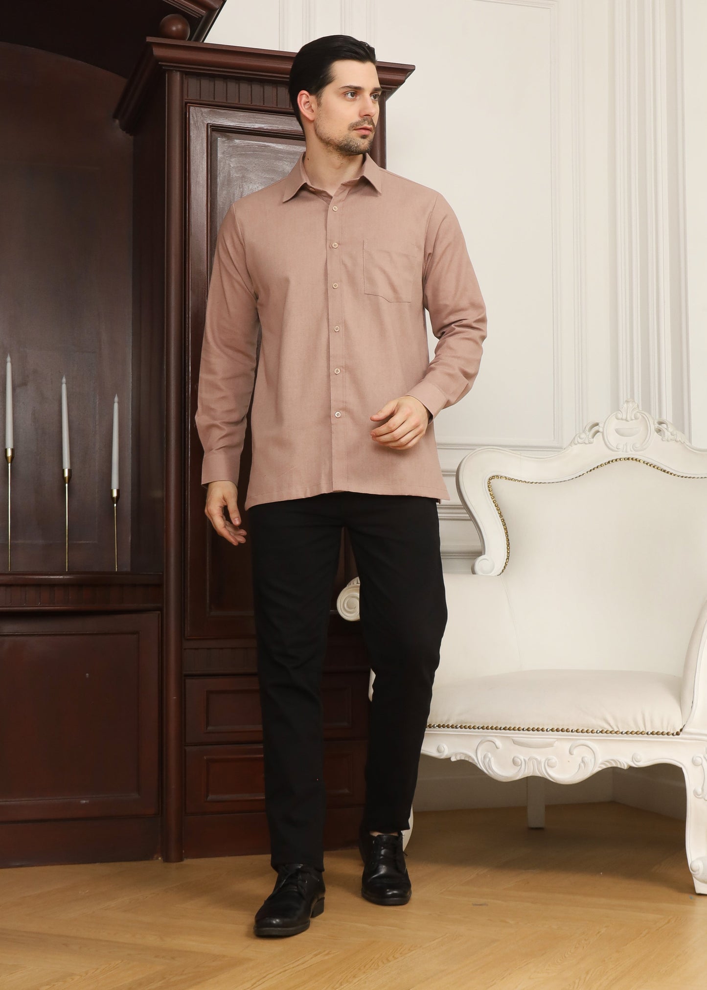 Kenji Shirt - Mocha Rose