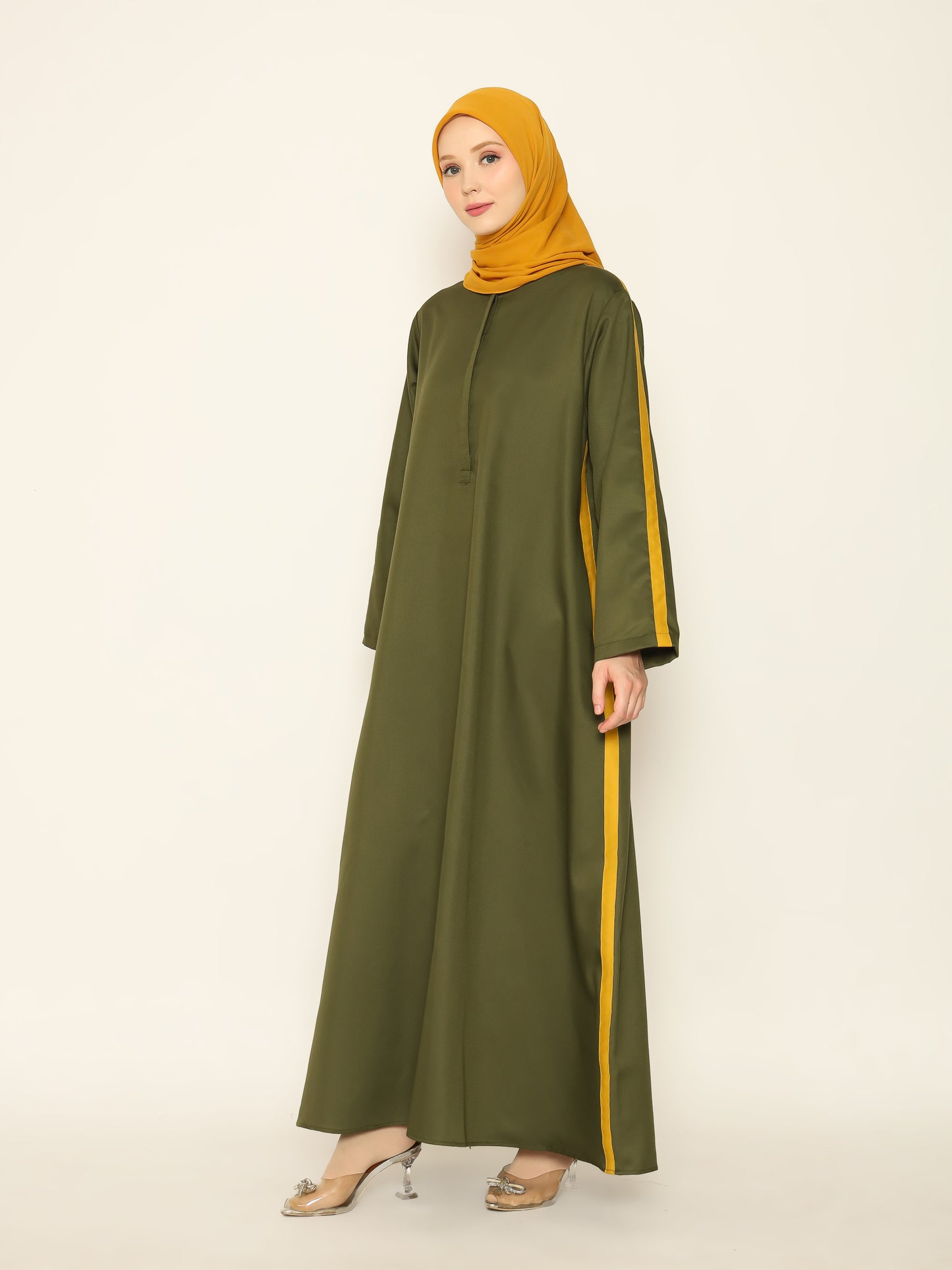 Basic Stripes Dress - Army