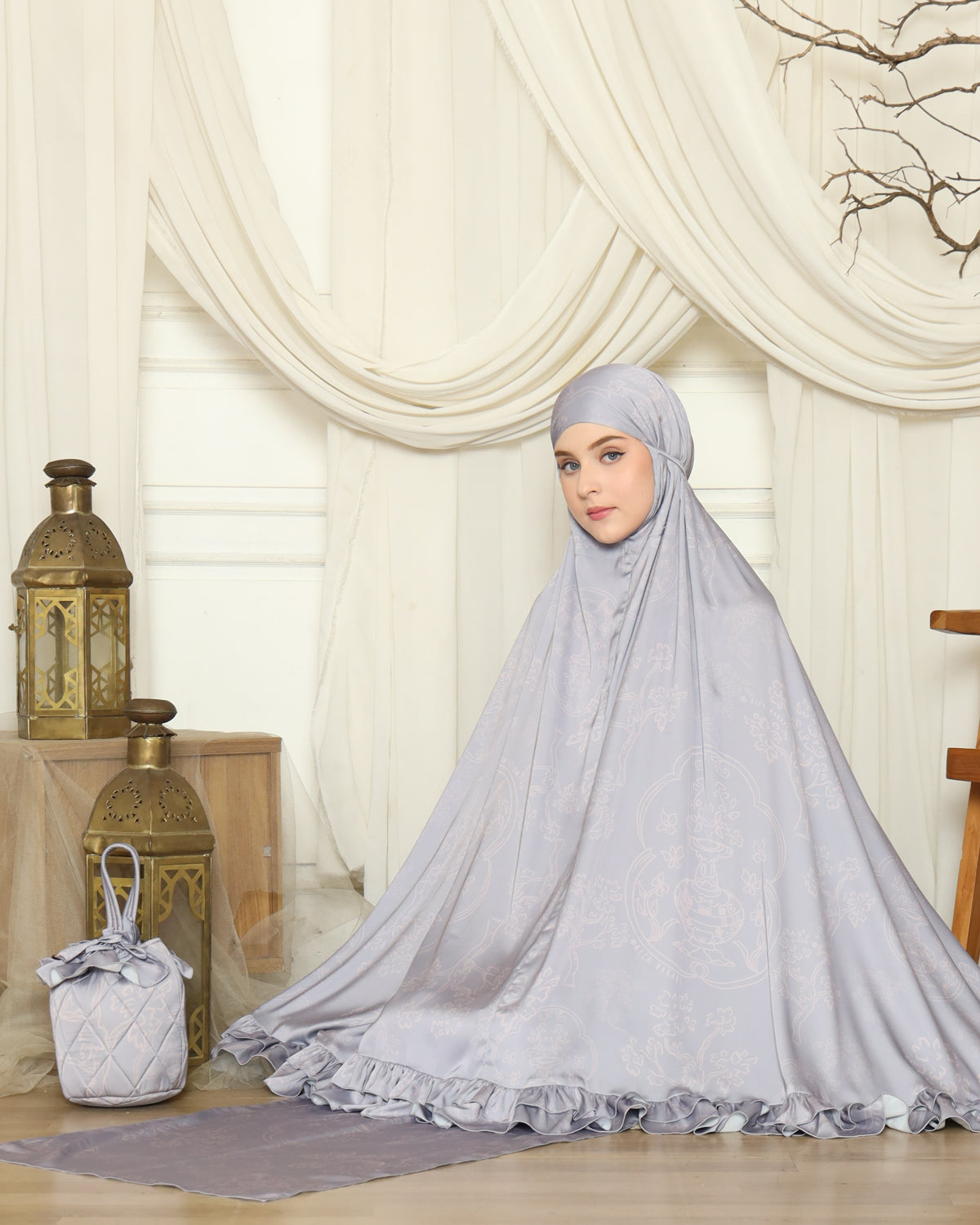 Cinar 2 in 1 Prayer Robe - Silver