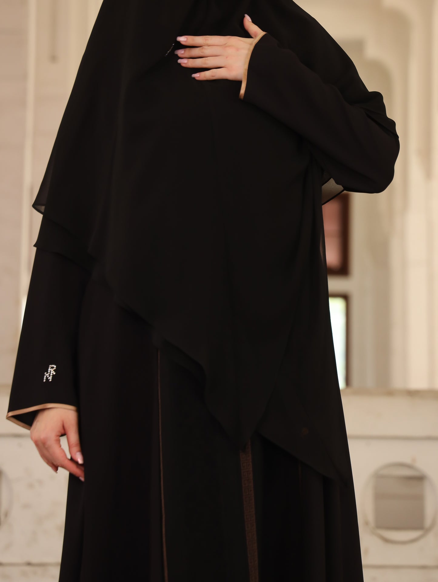 Abha Abaya - Black Antique