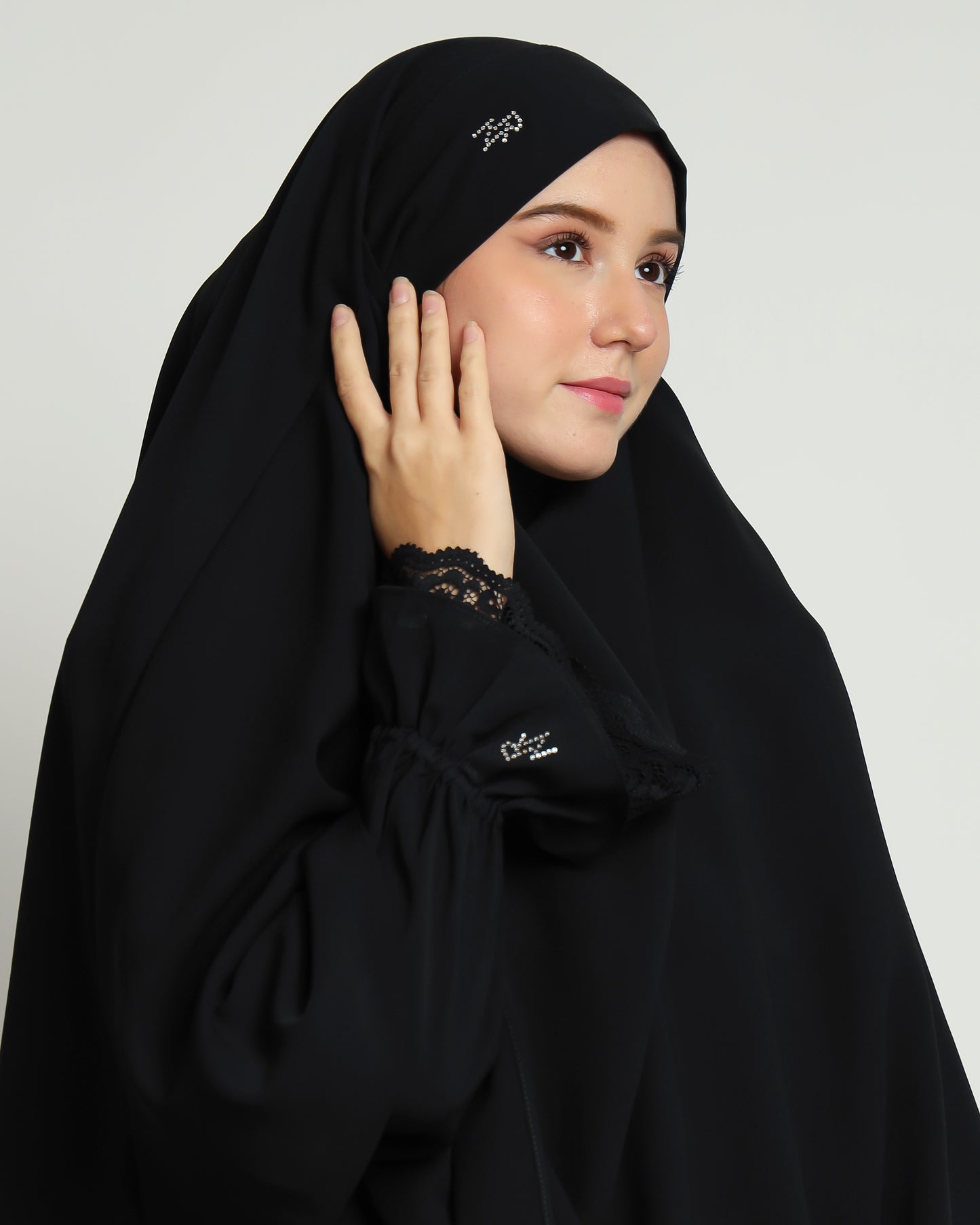 Aghnia French Khimar - Black