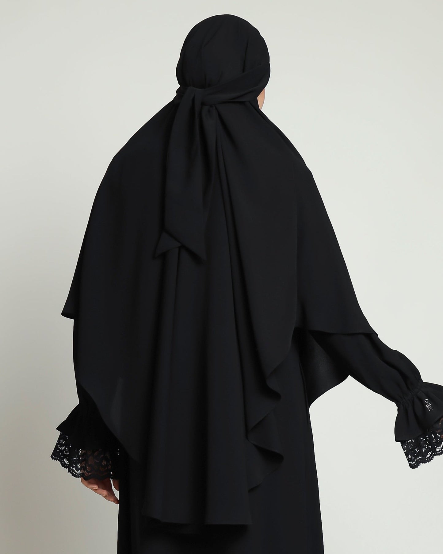 Aghnia French Khimar - Black