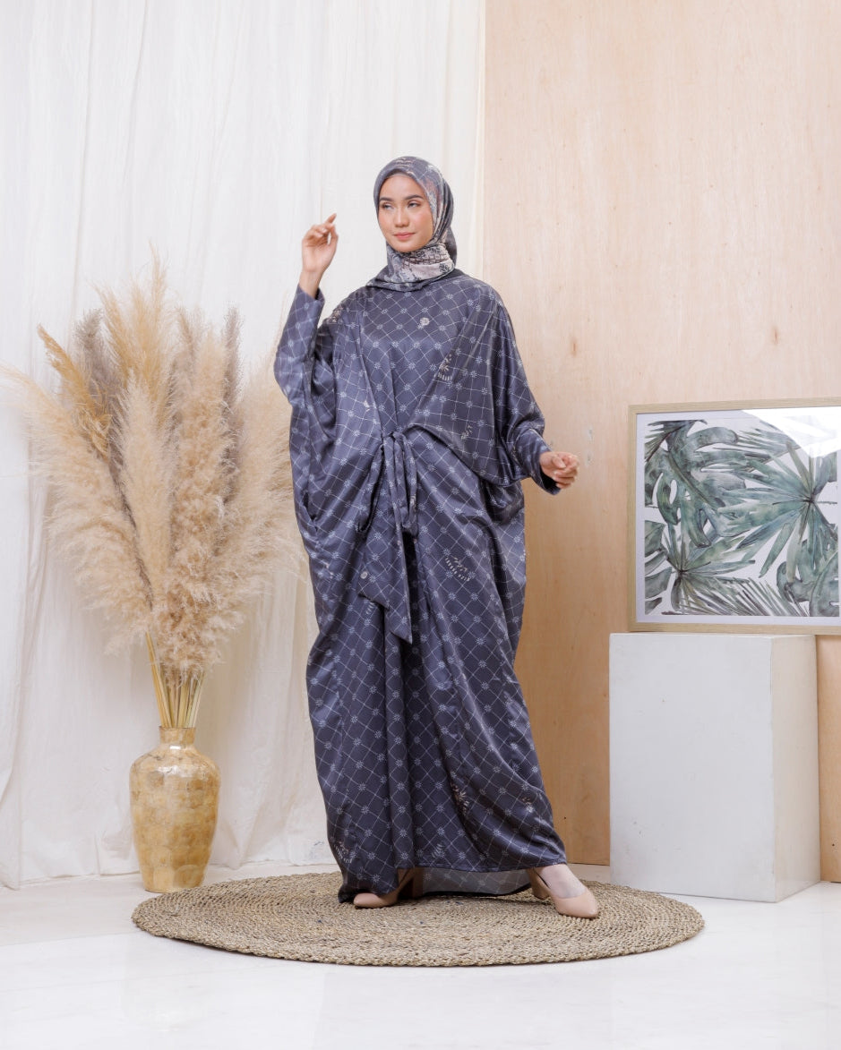 Suji Mono Kaftan - Navy