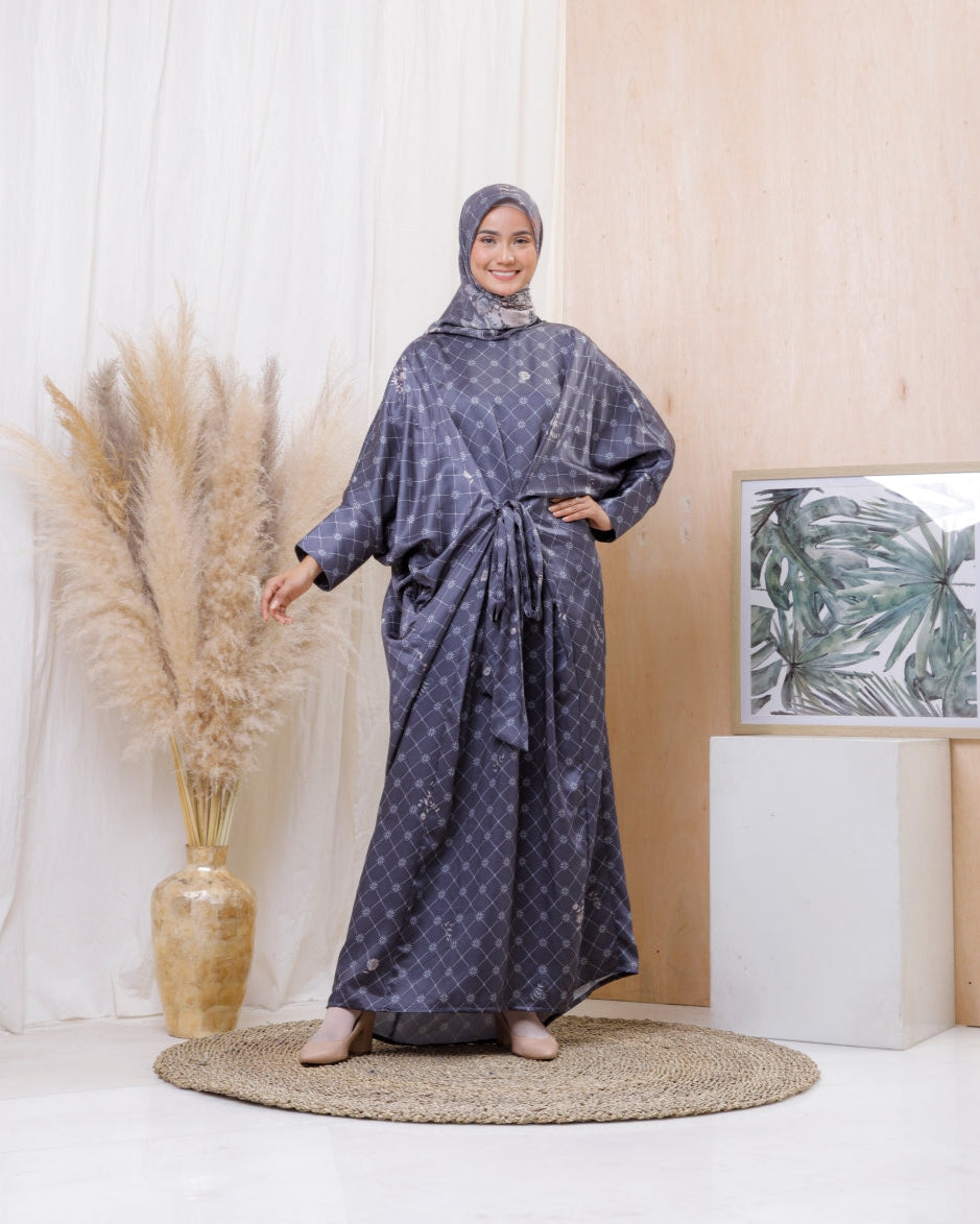 Suji Mono Kaftan - Navy