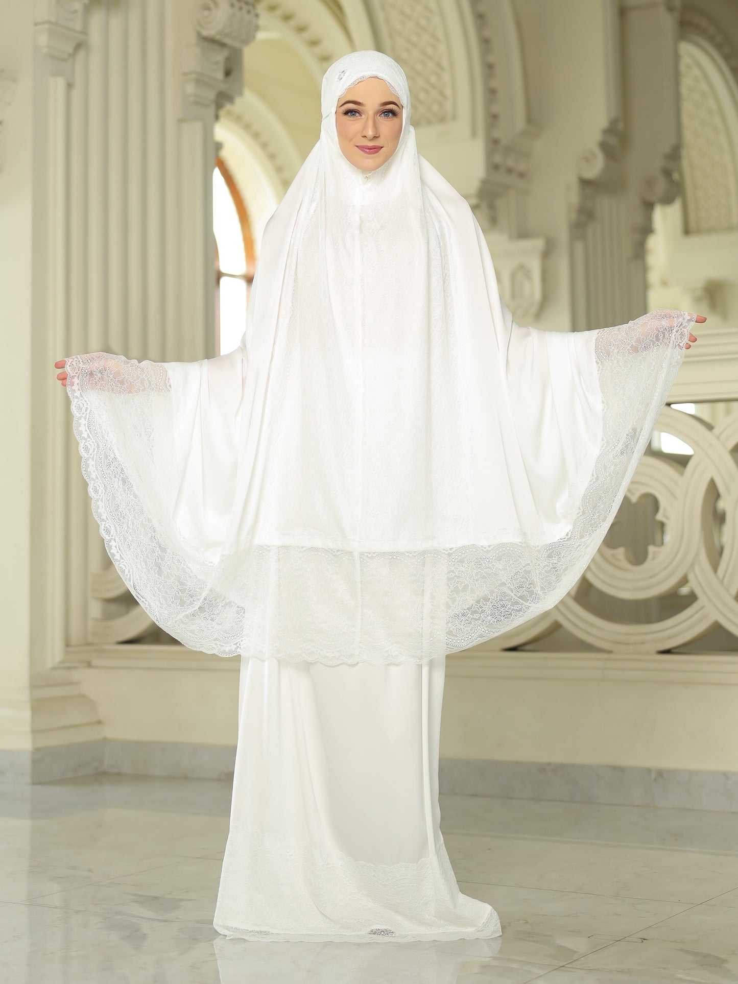 Lace Prayer Robe - Classy White