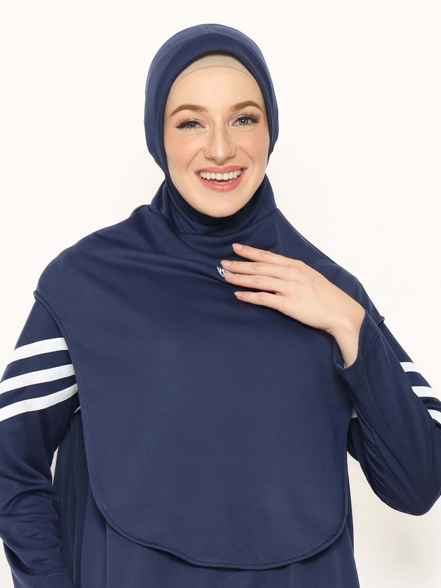 Bow Hijab Sport - Navy