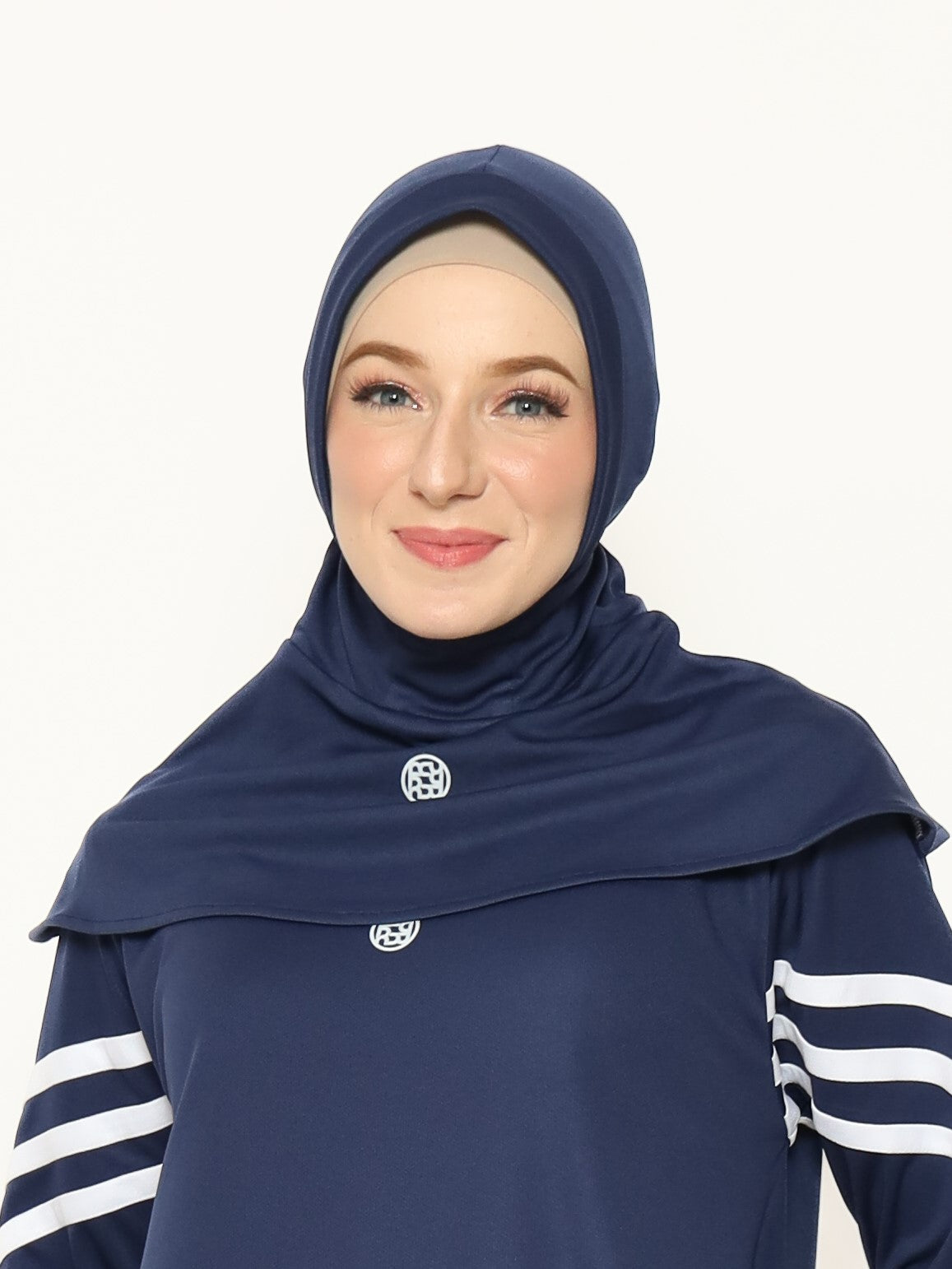 Bow Hijab Sport - Navy