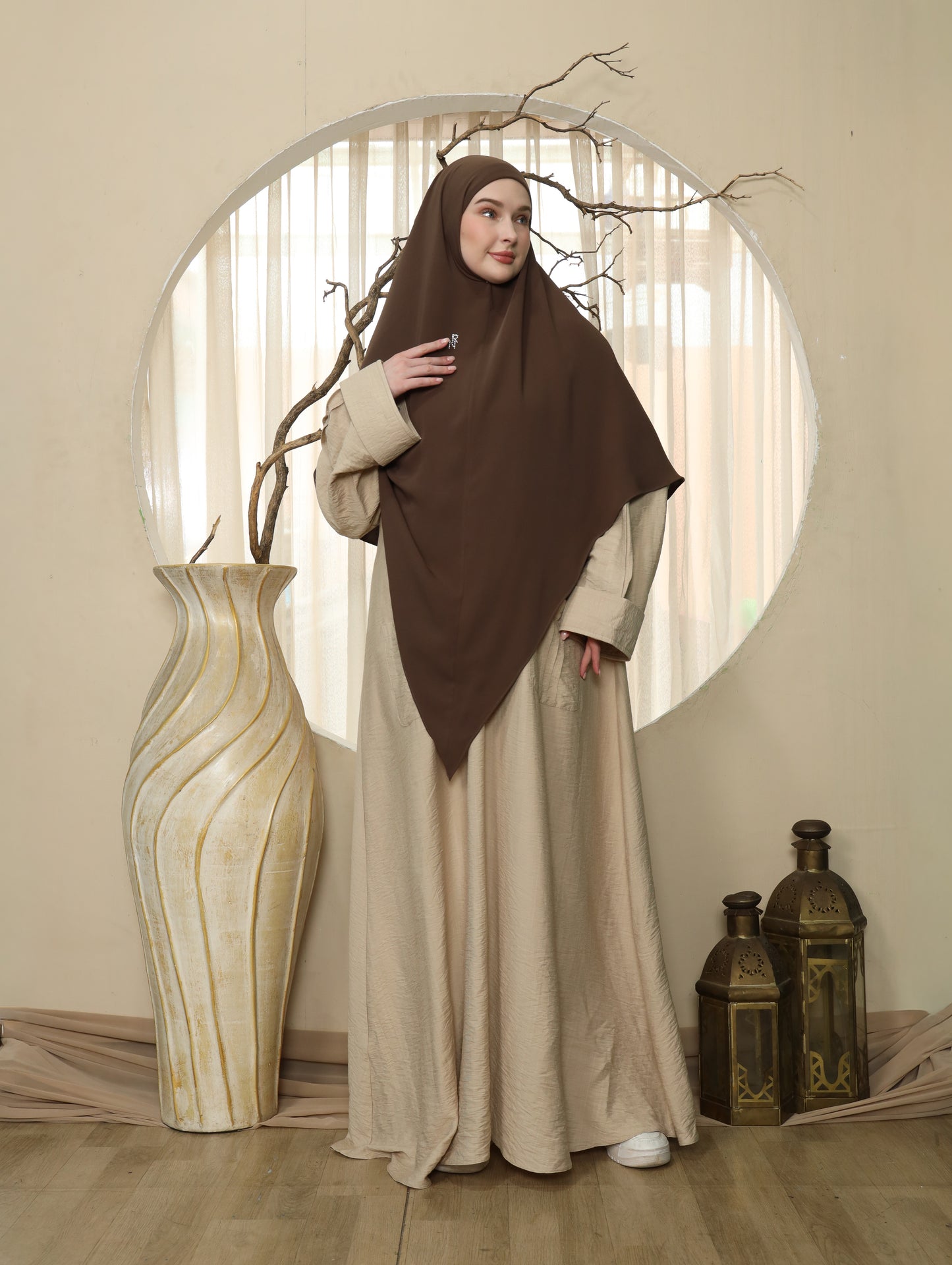 Slouchy Abaya - Natural