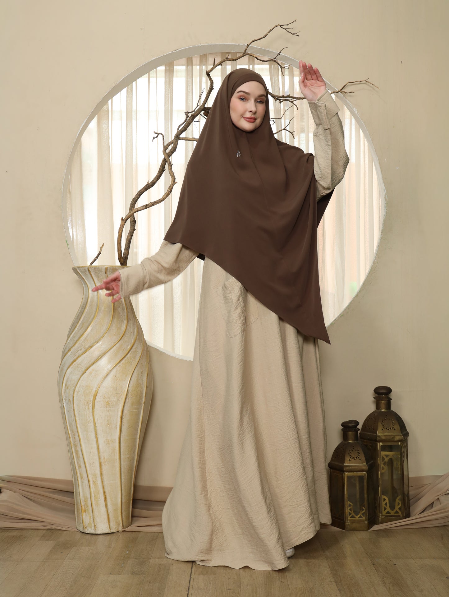 Slouchy Abaya - Natural