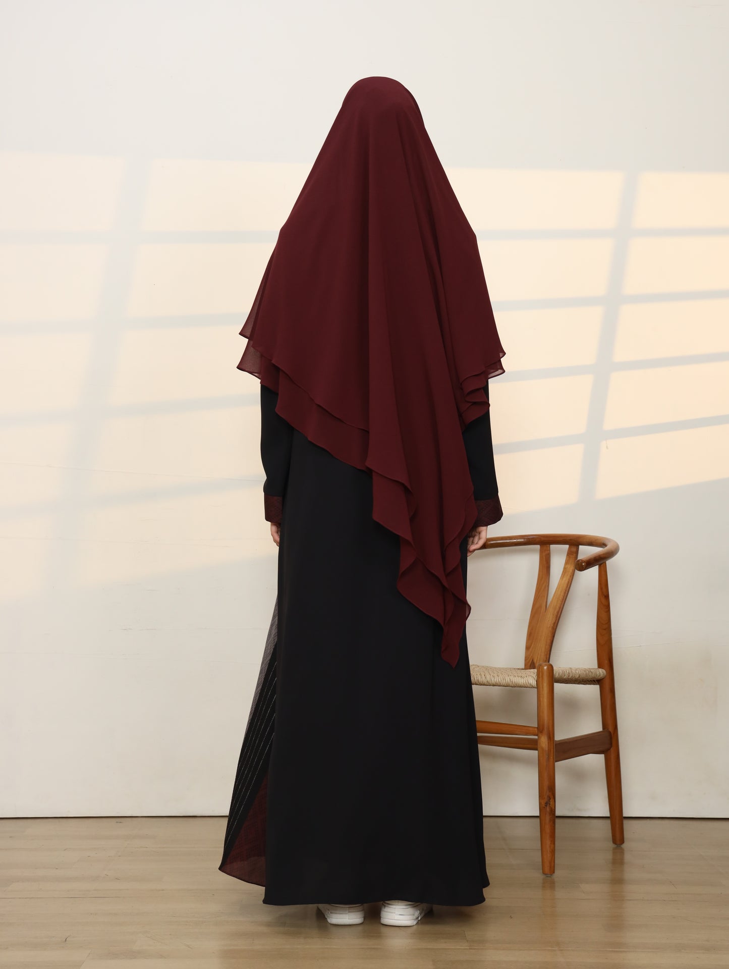 Taif Abaya - Burgundy