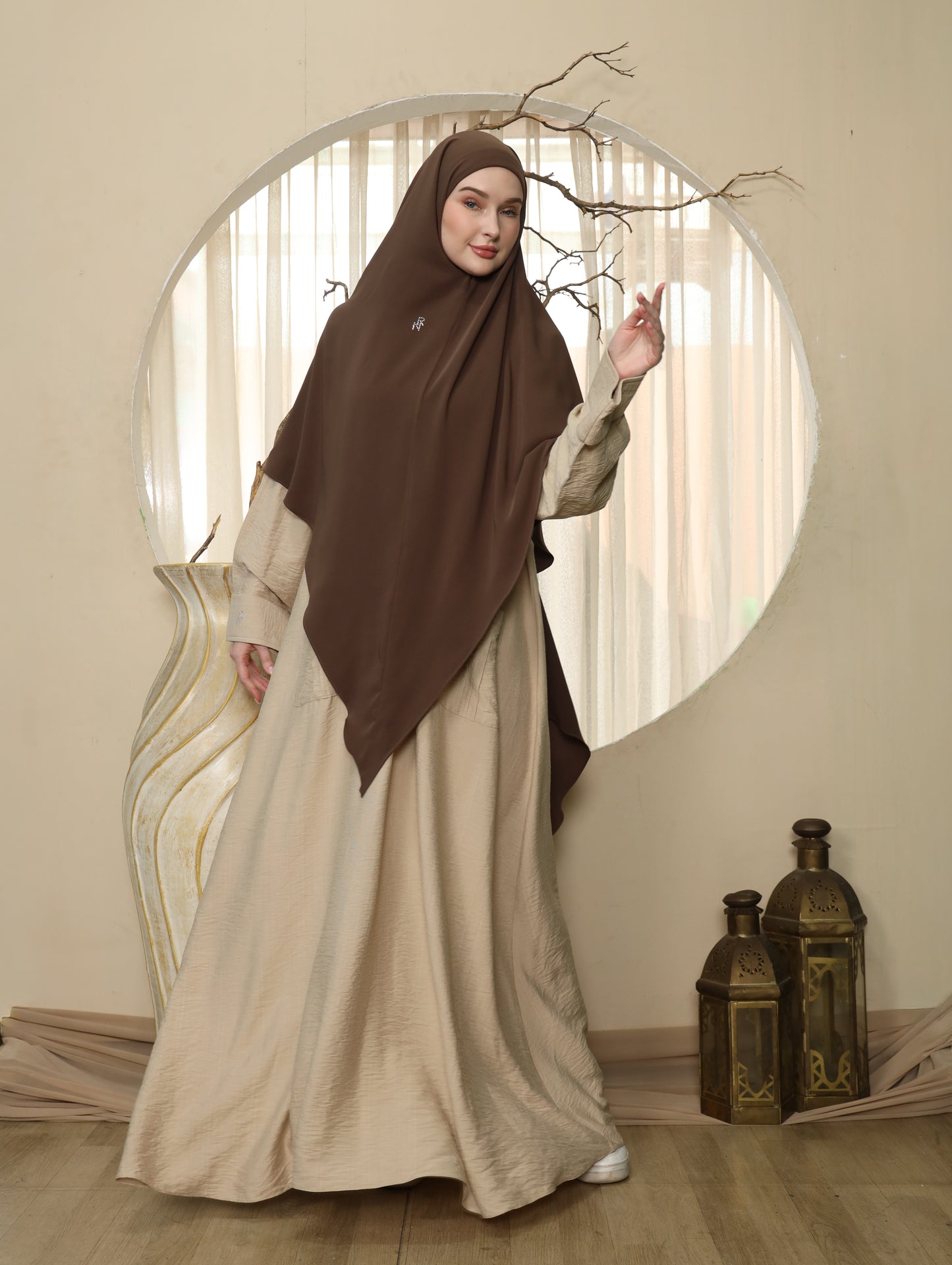 Slouchy Abaya - Natural