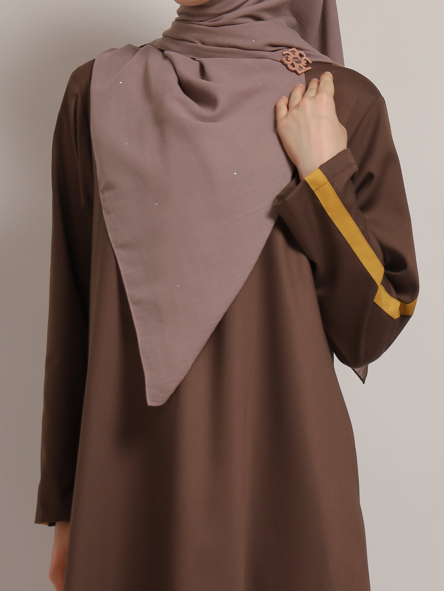 Basic Stripes Dress - Brown