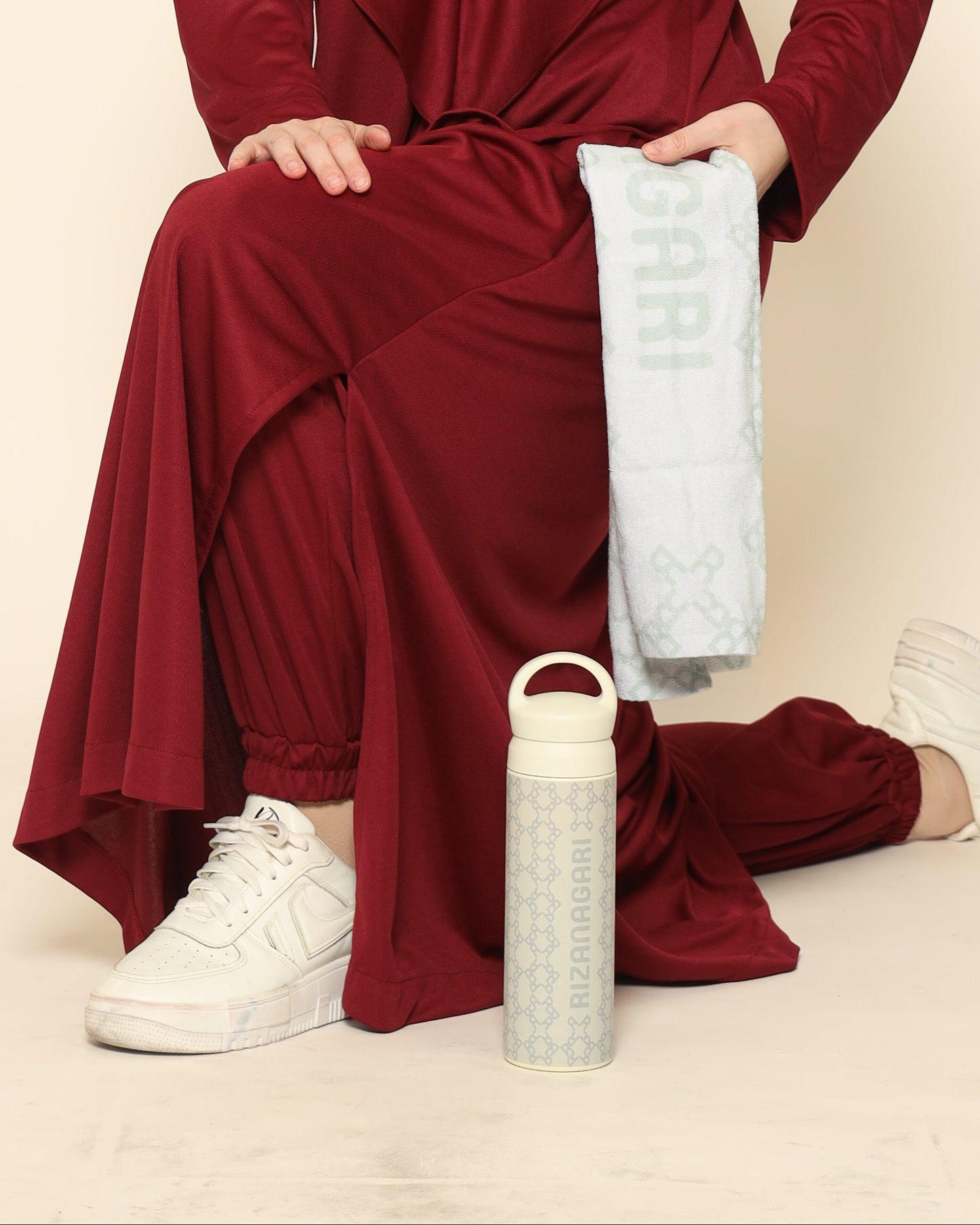 Bow Pants Skirt - Maroon