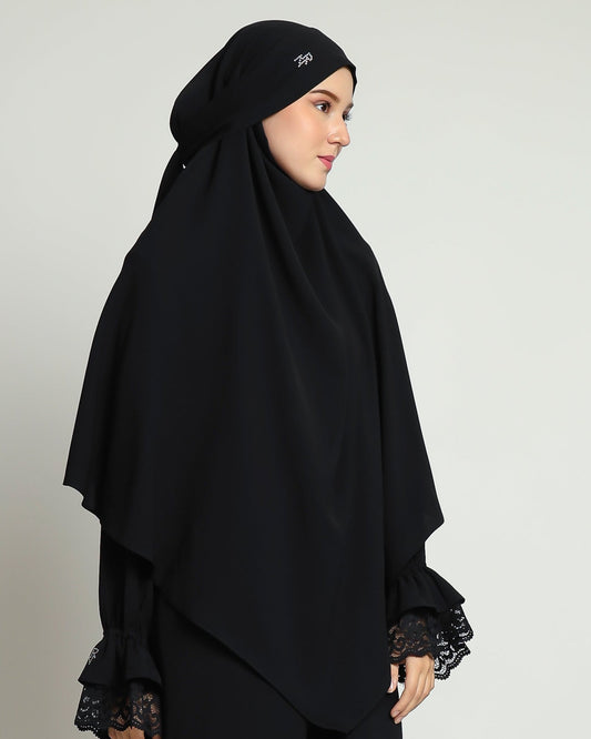 Aghnia French Khimar - Black