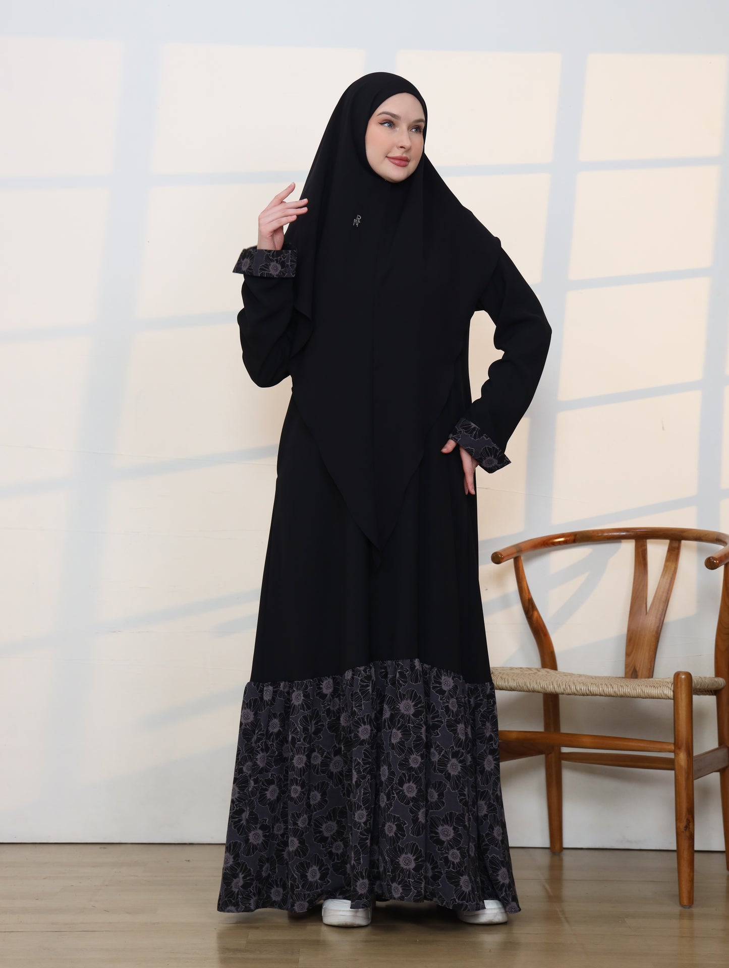 Granada Abaya - Black Blue Mirage