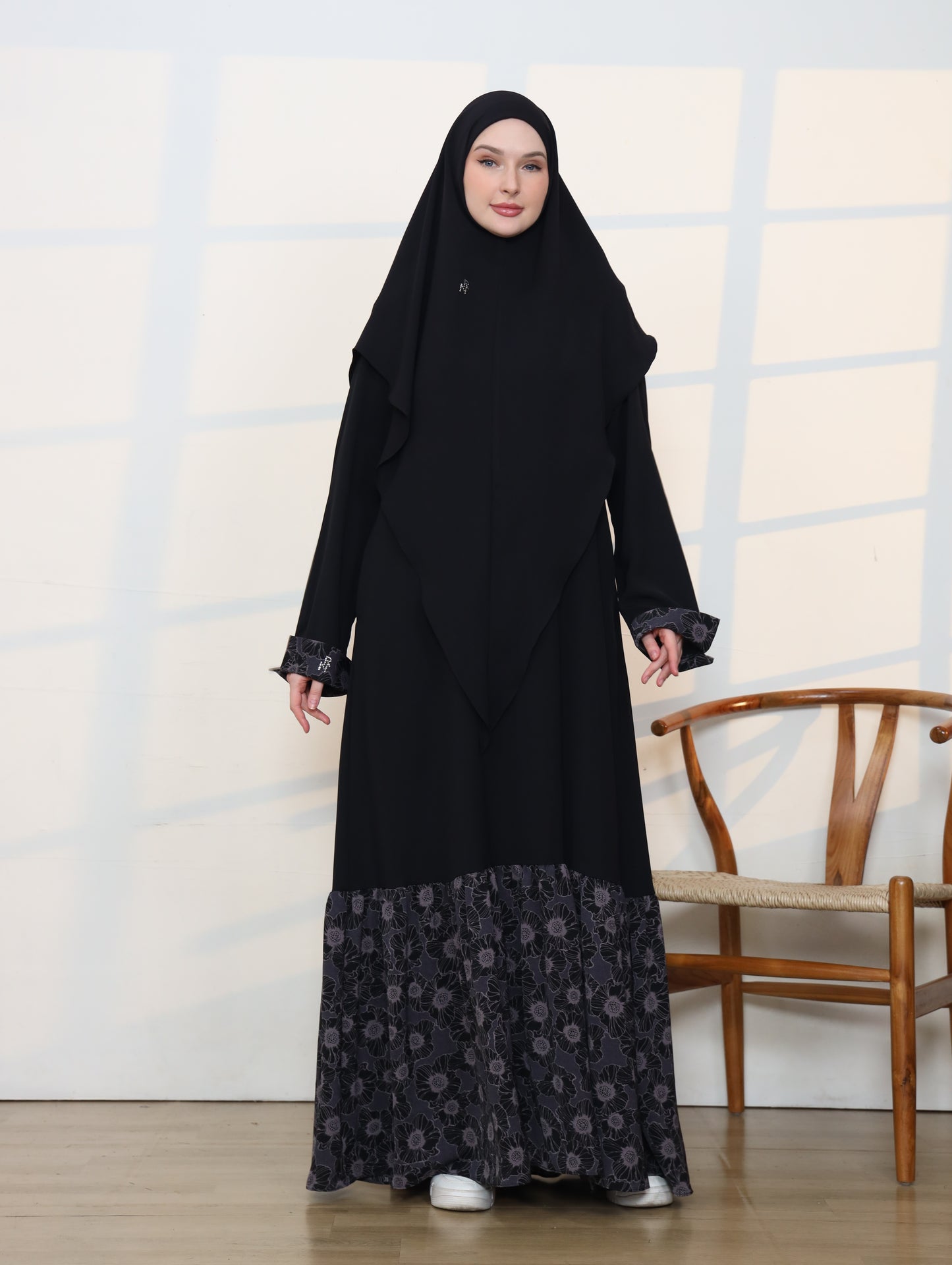 Granada Abaya - Black Blue Mirage
