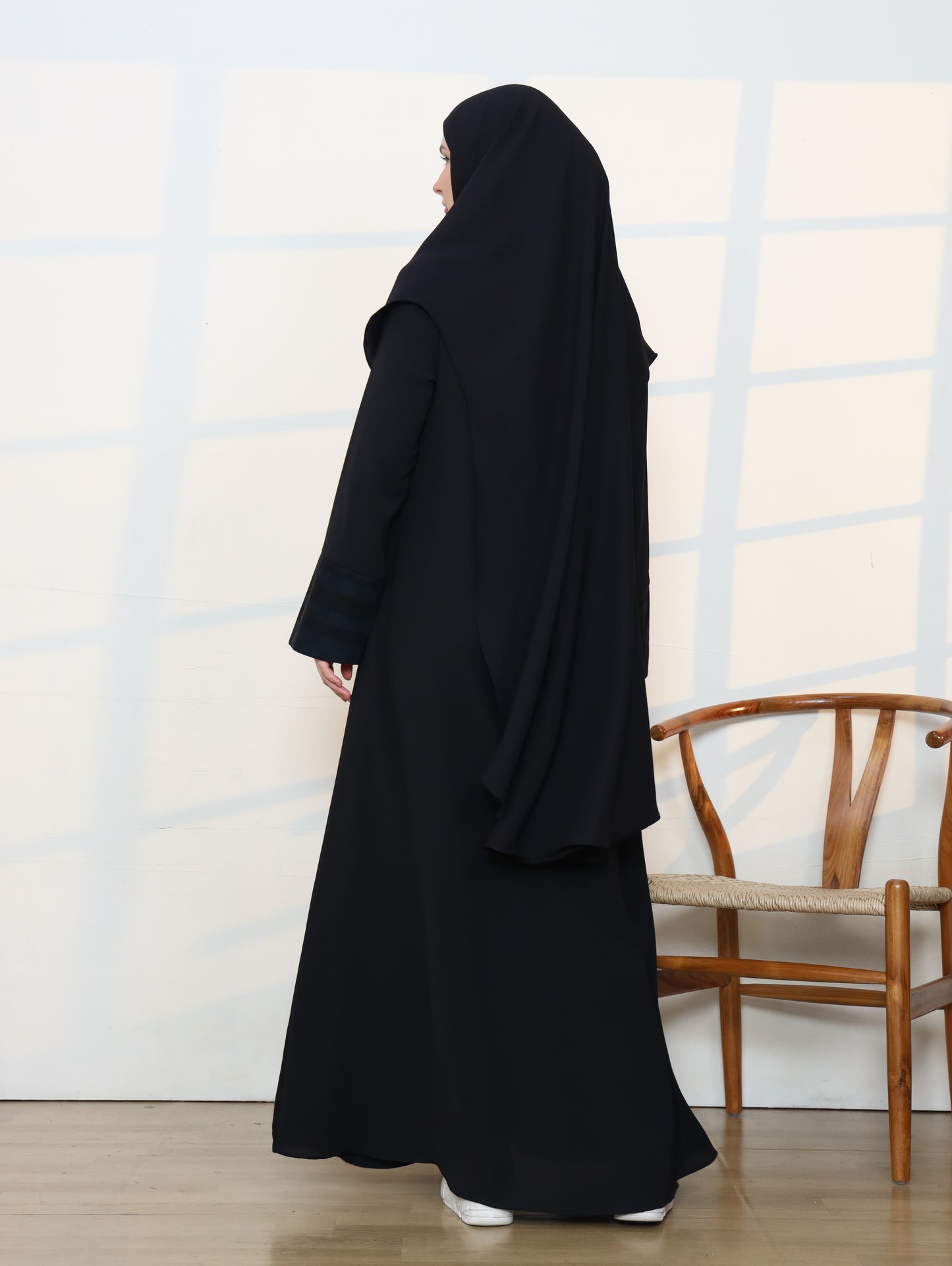 Sevilla Abaya - Black Peacock Blue