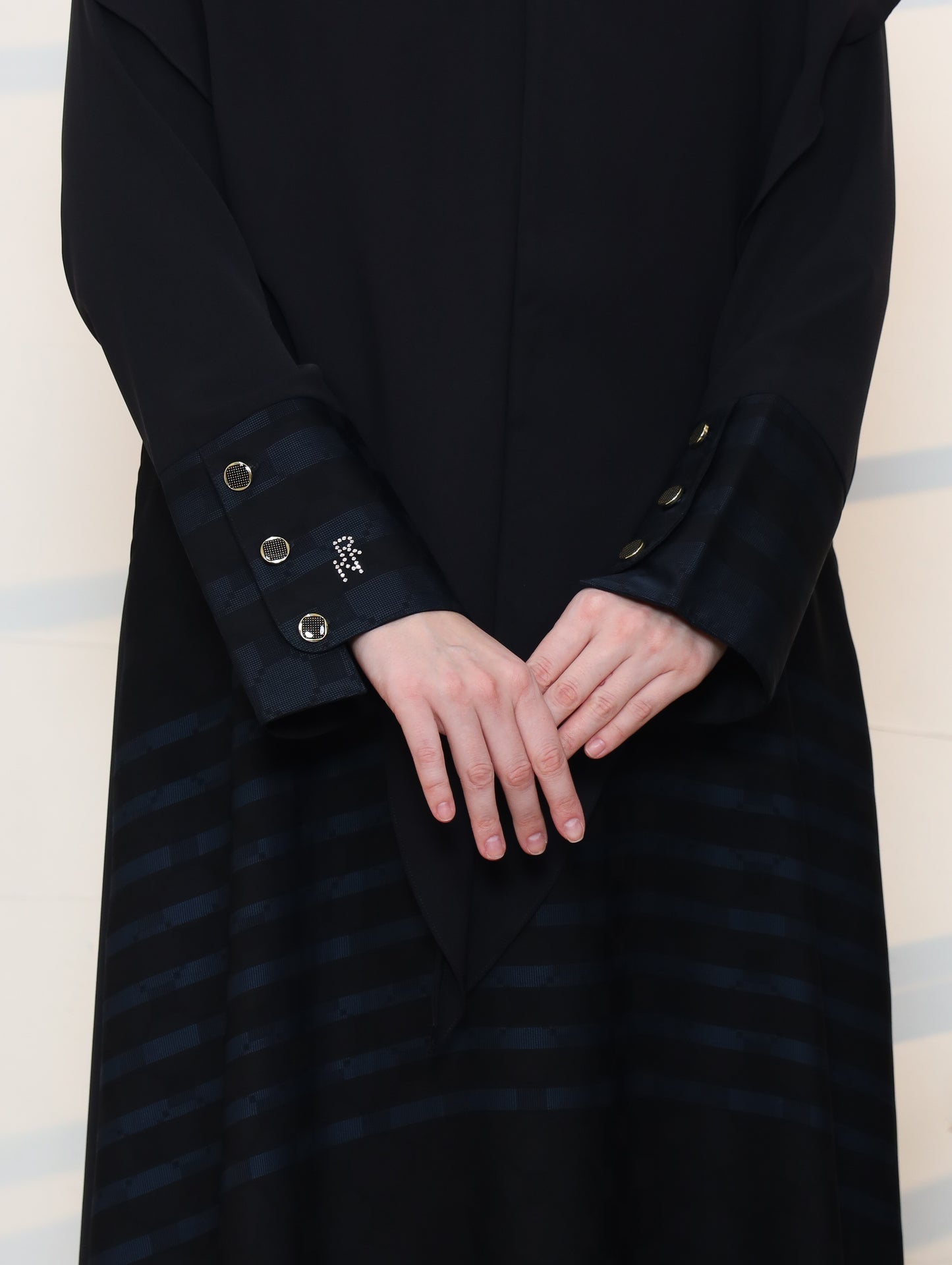 Sevilla Abaya - Black Peacock Blue