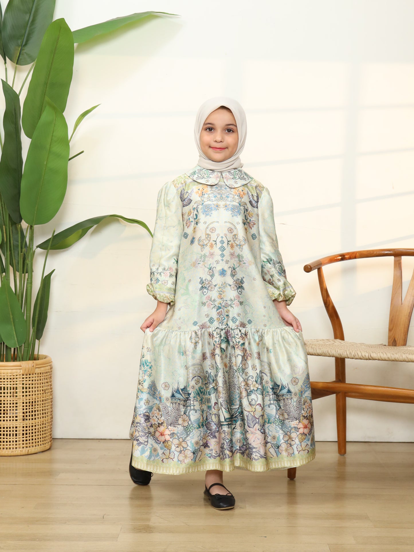 Mande Dress Girls - Matcha