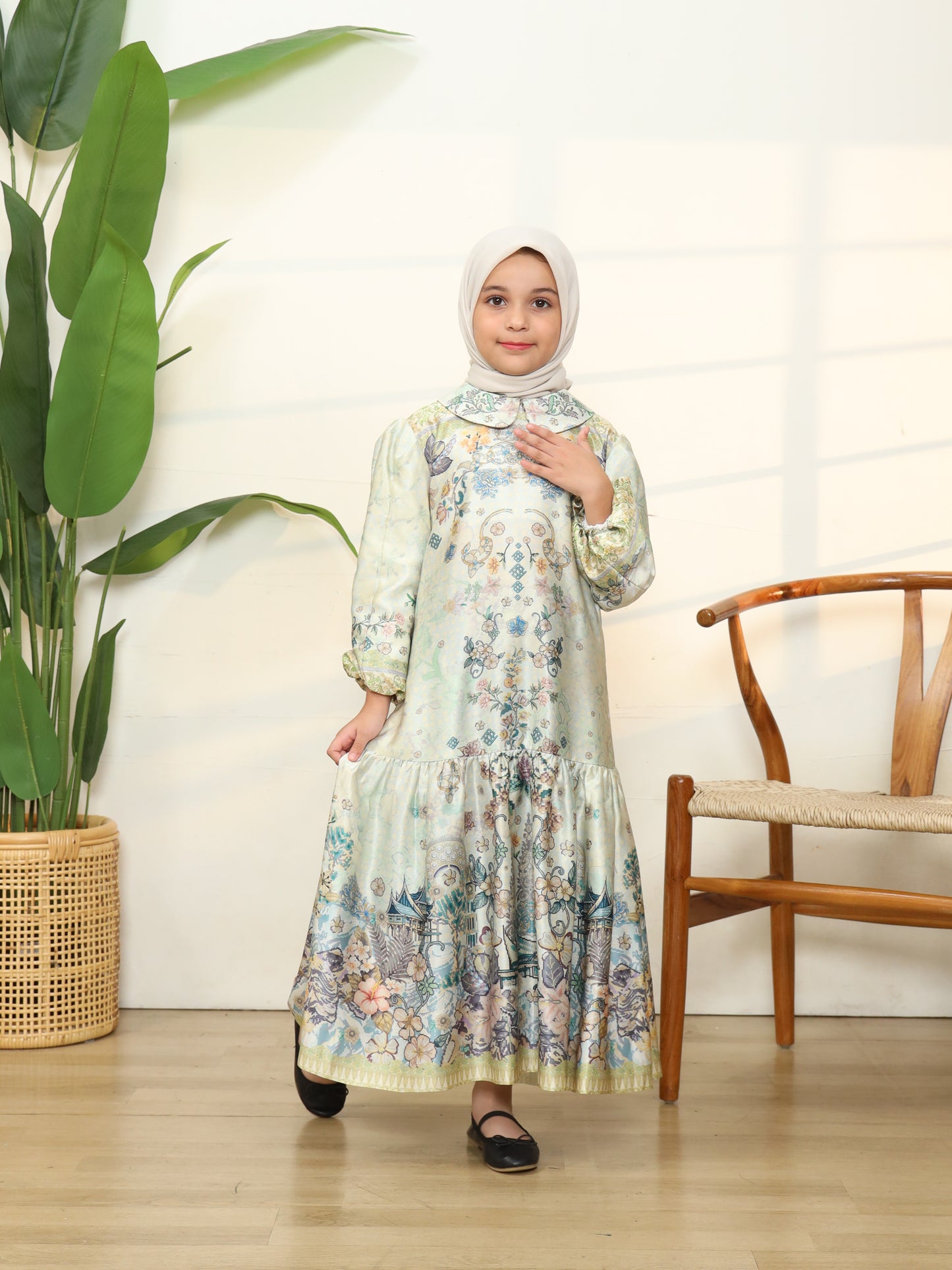 Mande Dress Girls - Matcha