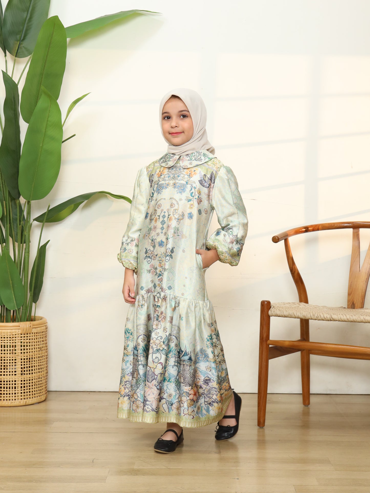 Mande Dress Girls - Matcha
