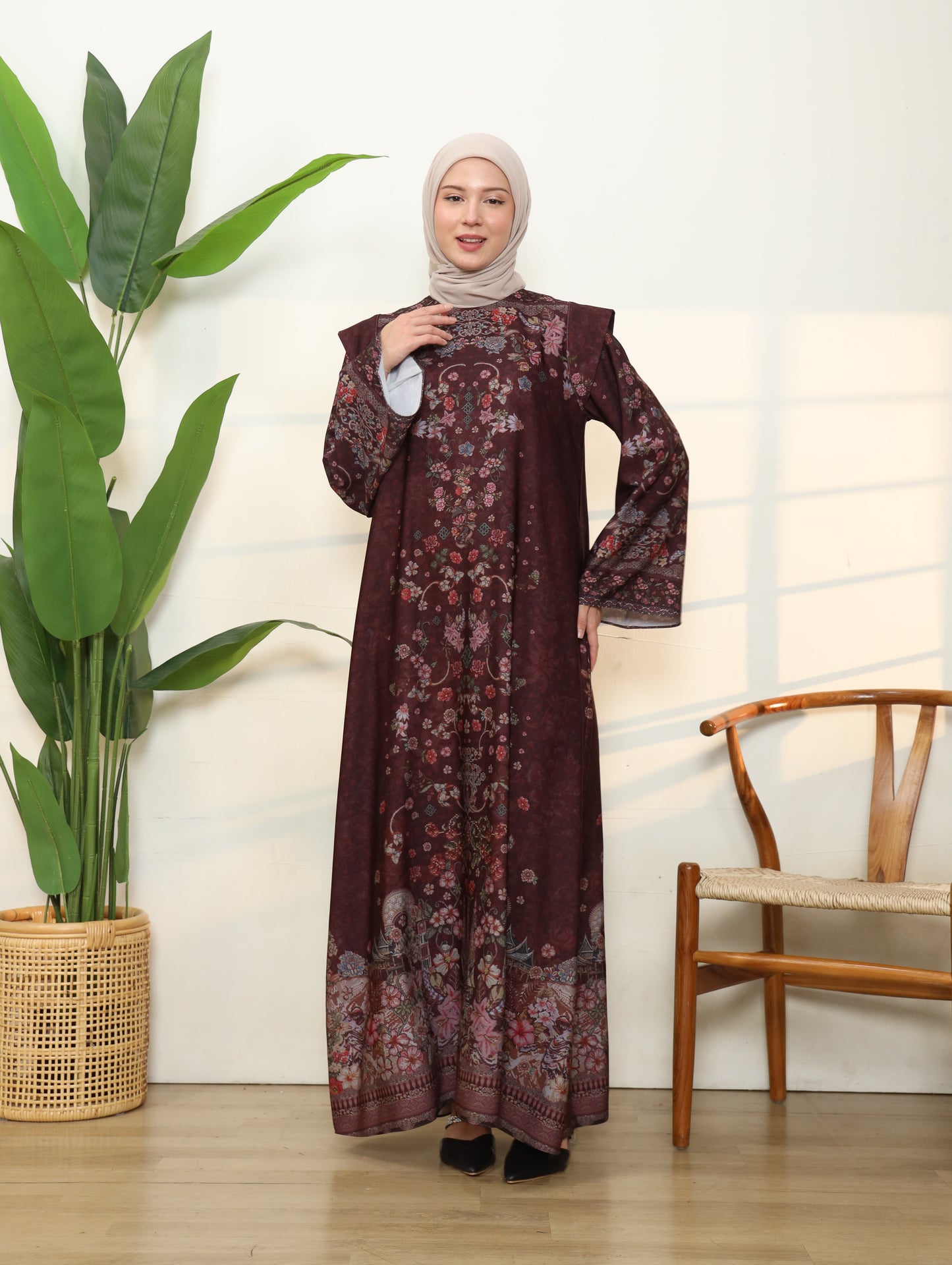 Takana Dress - Maroon