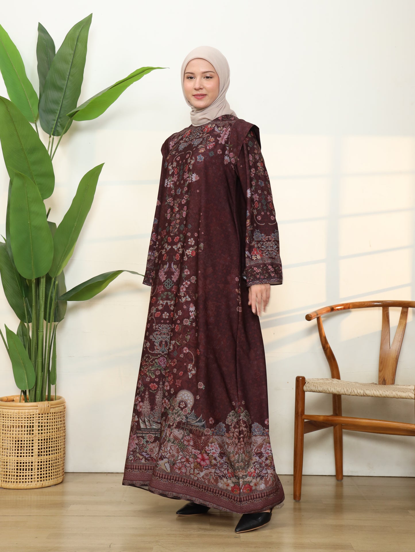 Takana Dress - Maroon