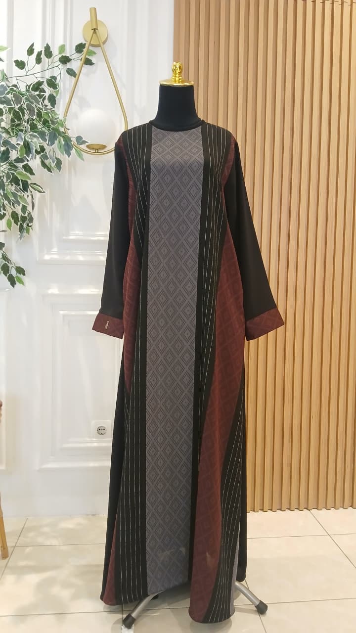 Taif Abaya - Burgundy