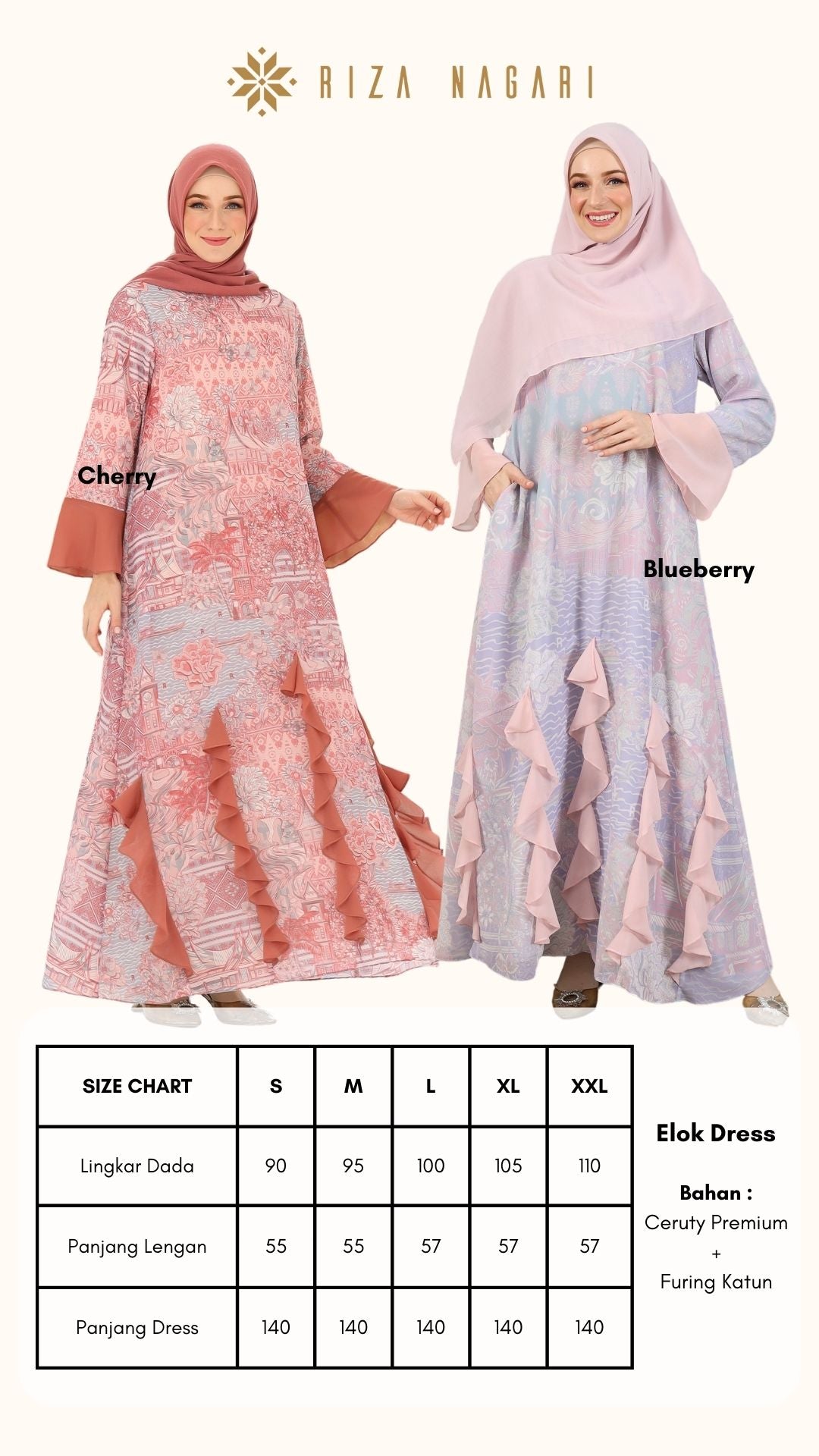 Elok Dress - Cherry