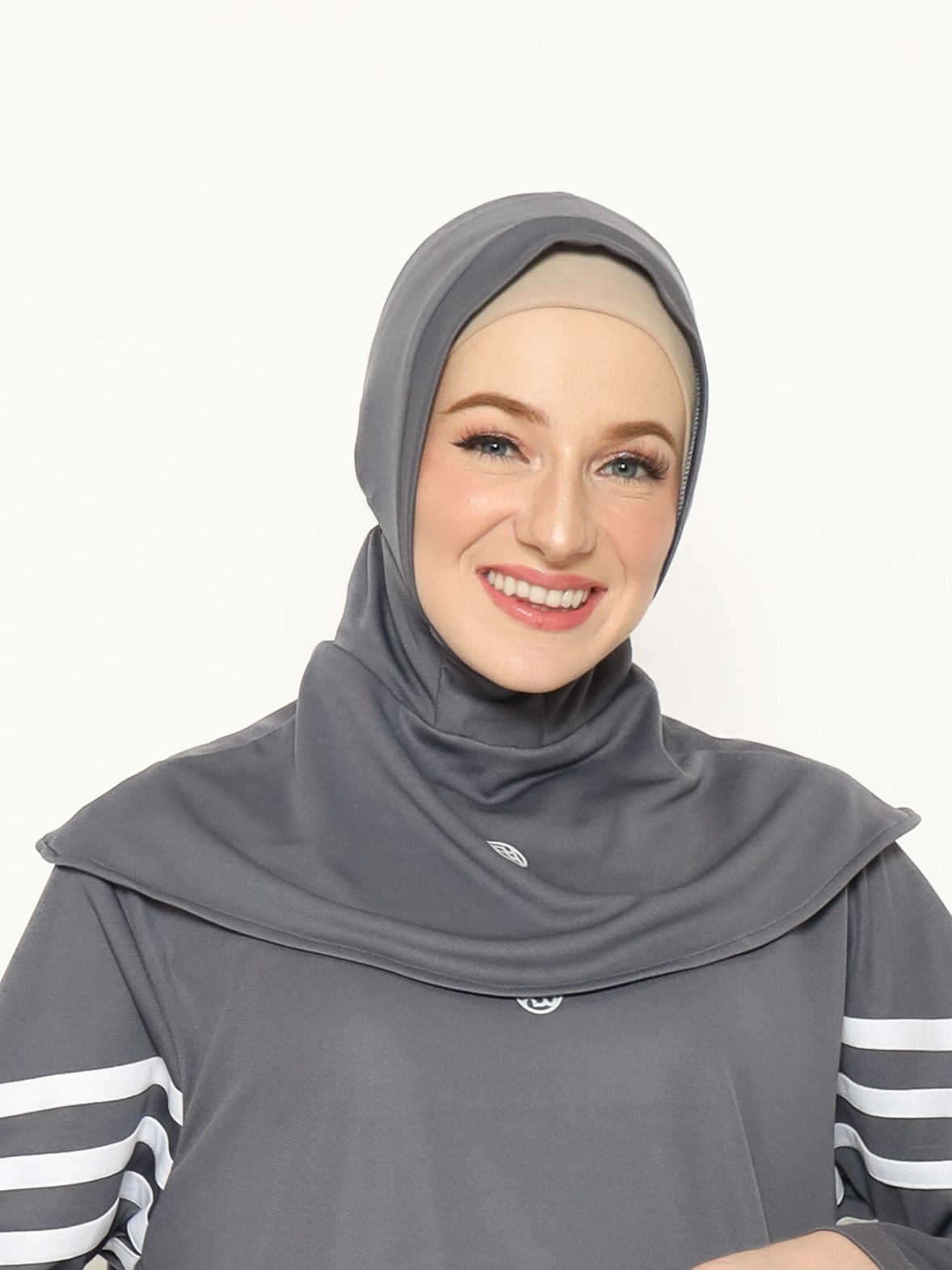 Bow Sport Hijab - Dark Grey