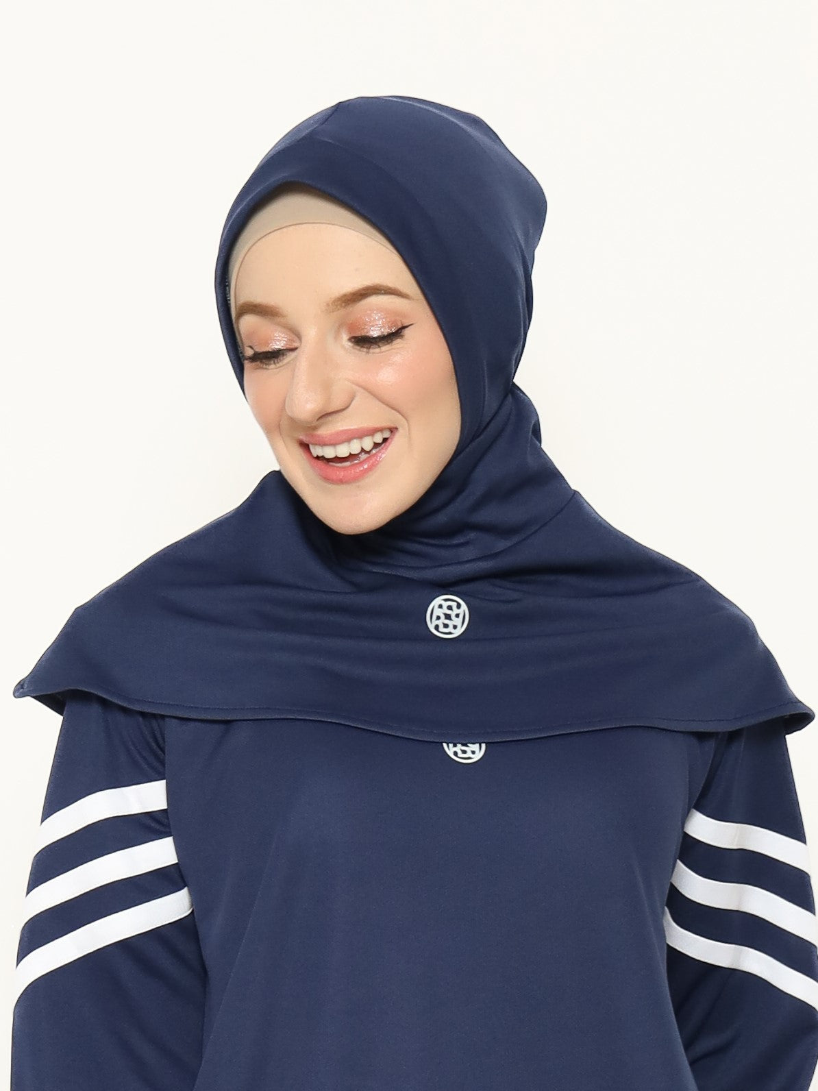 Bow Hijab Sport - Navy