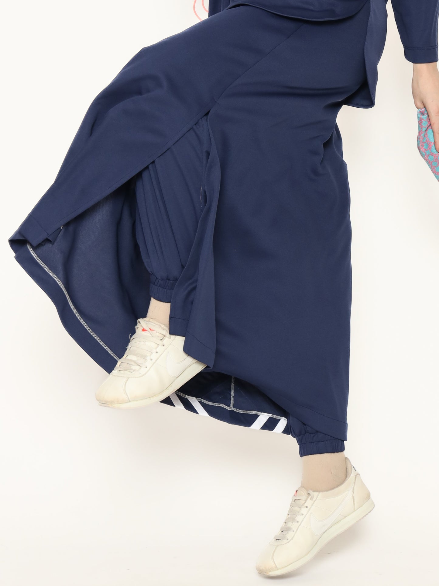 Bow Pants Skirt - Navy