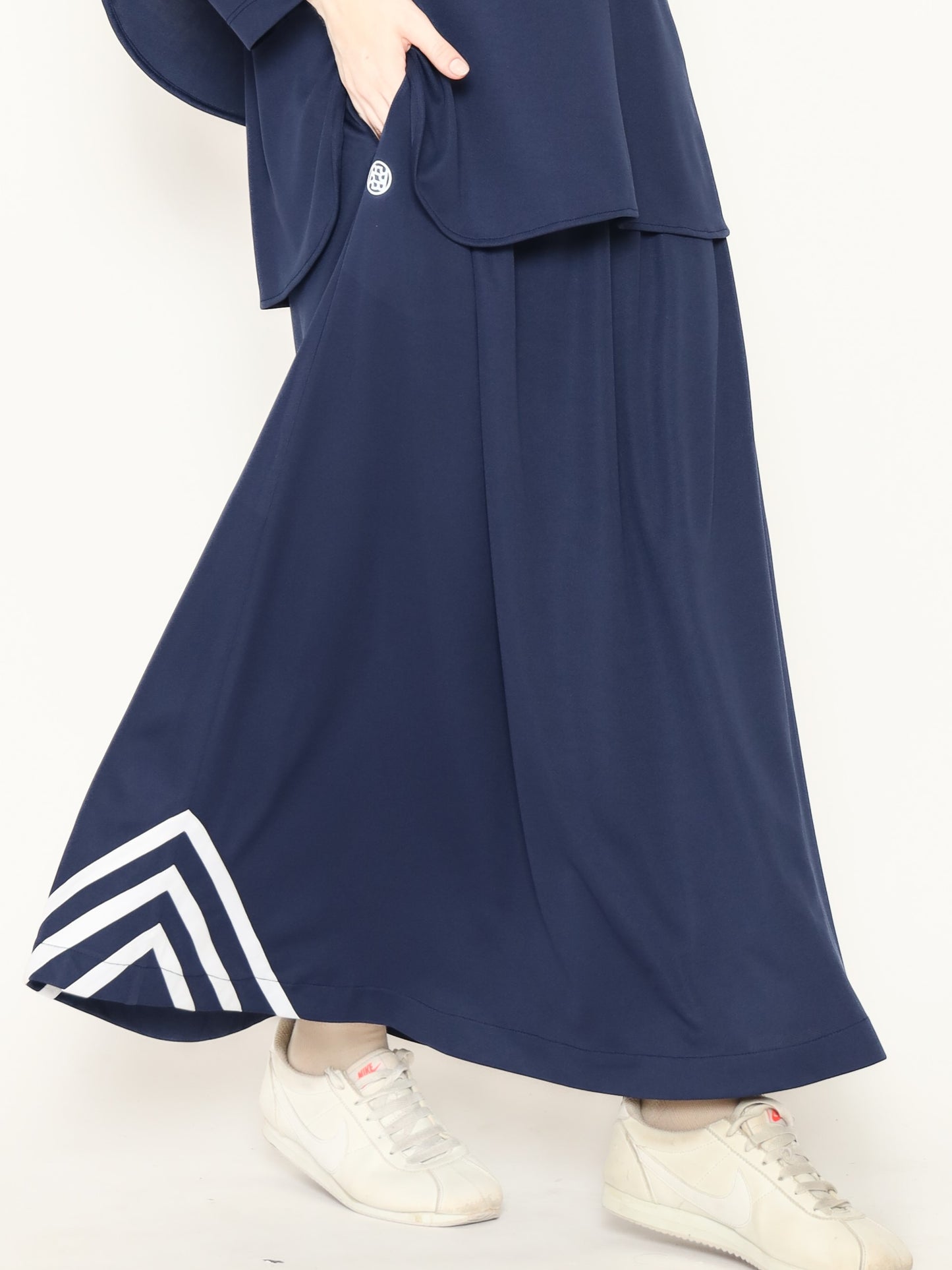 Bow Pants Skirt - Navy