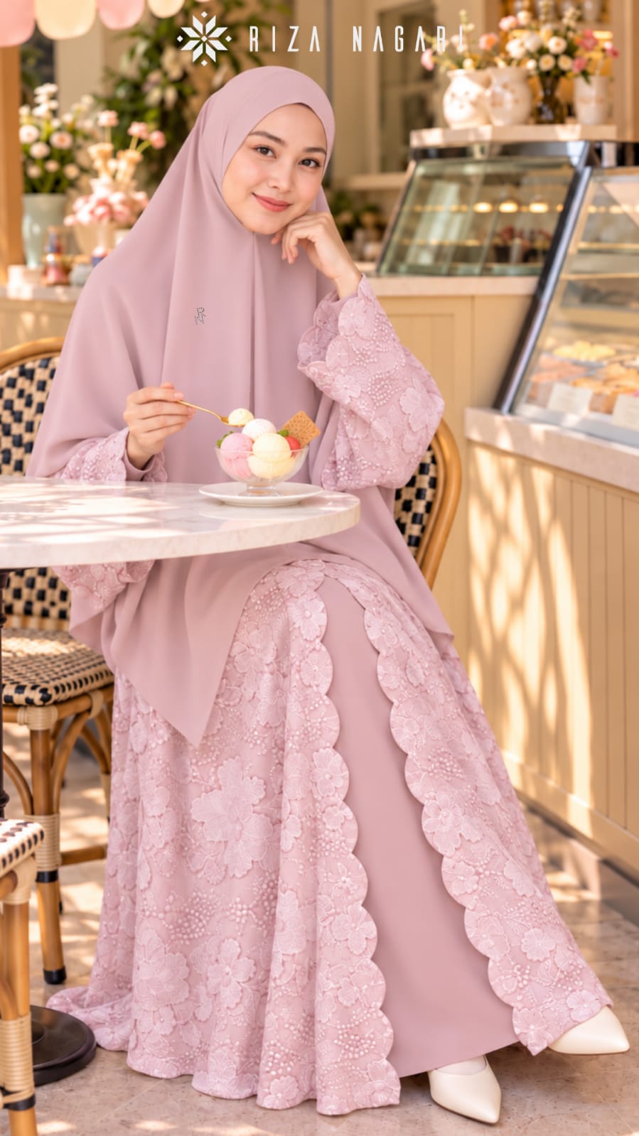 Darlene  Abaya - Pink