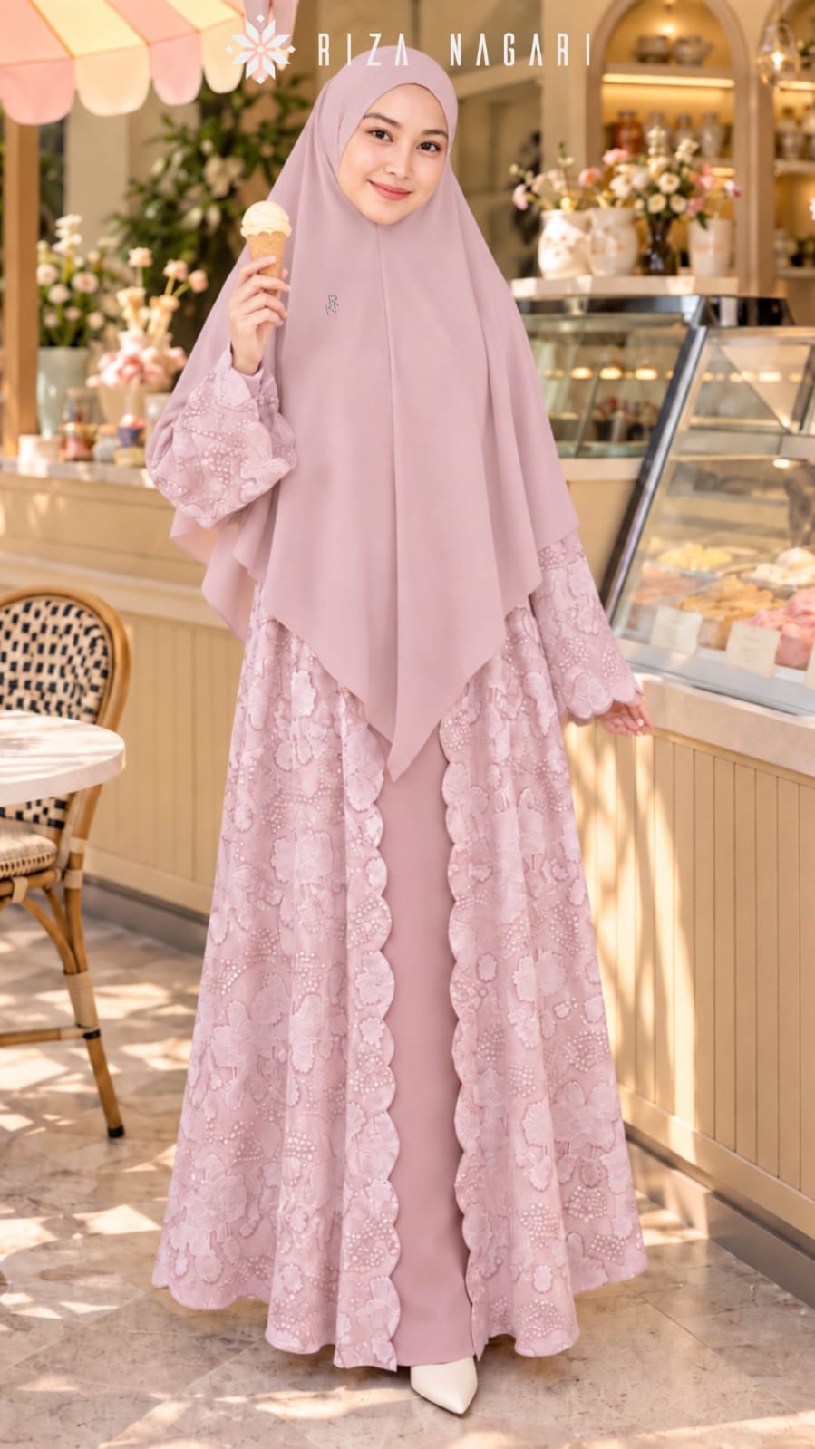 Darlene  Abaya - Pink