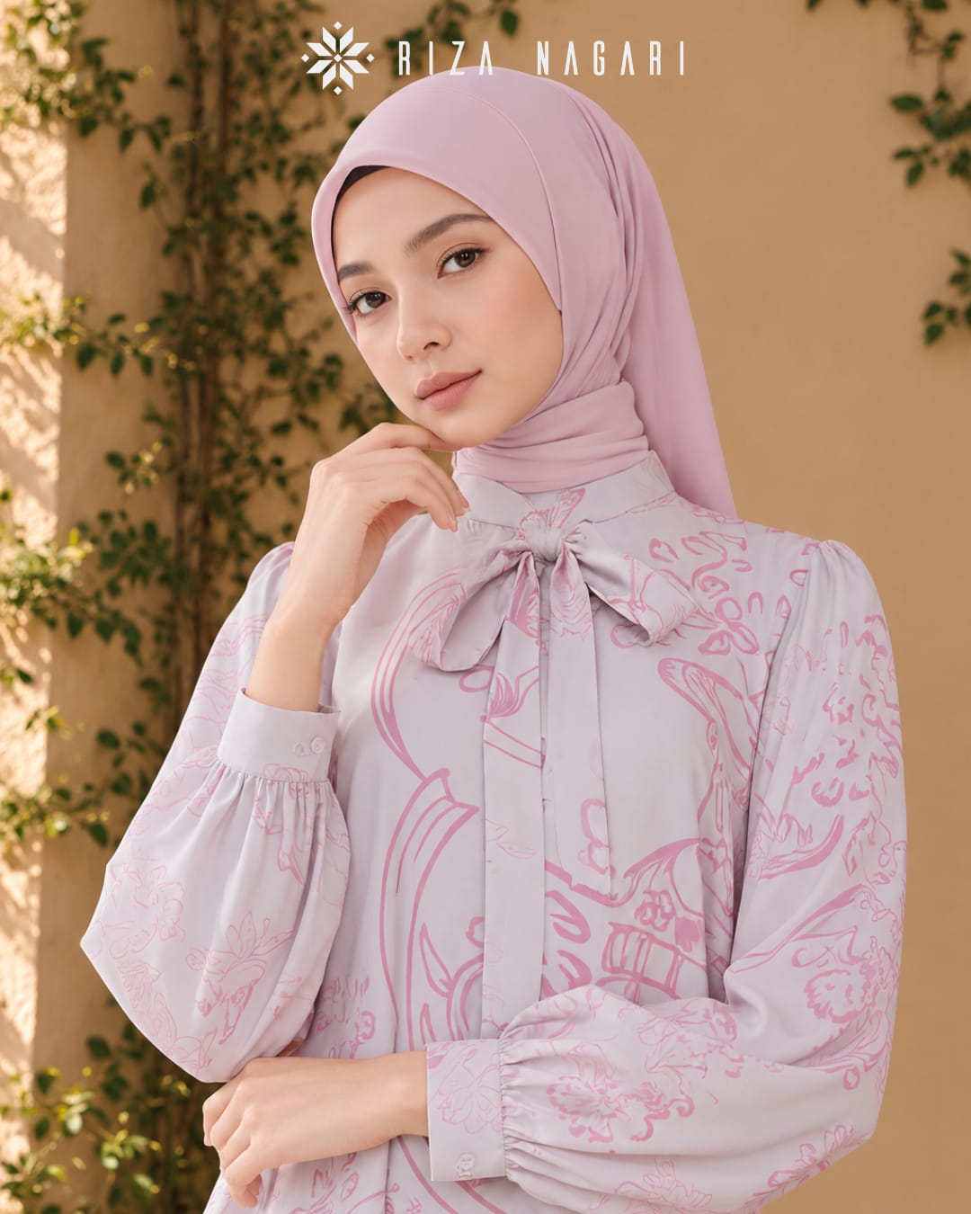 Ribbon Dress - White Pink