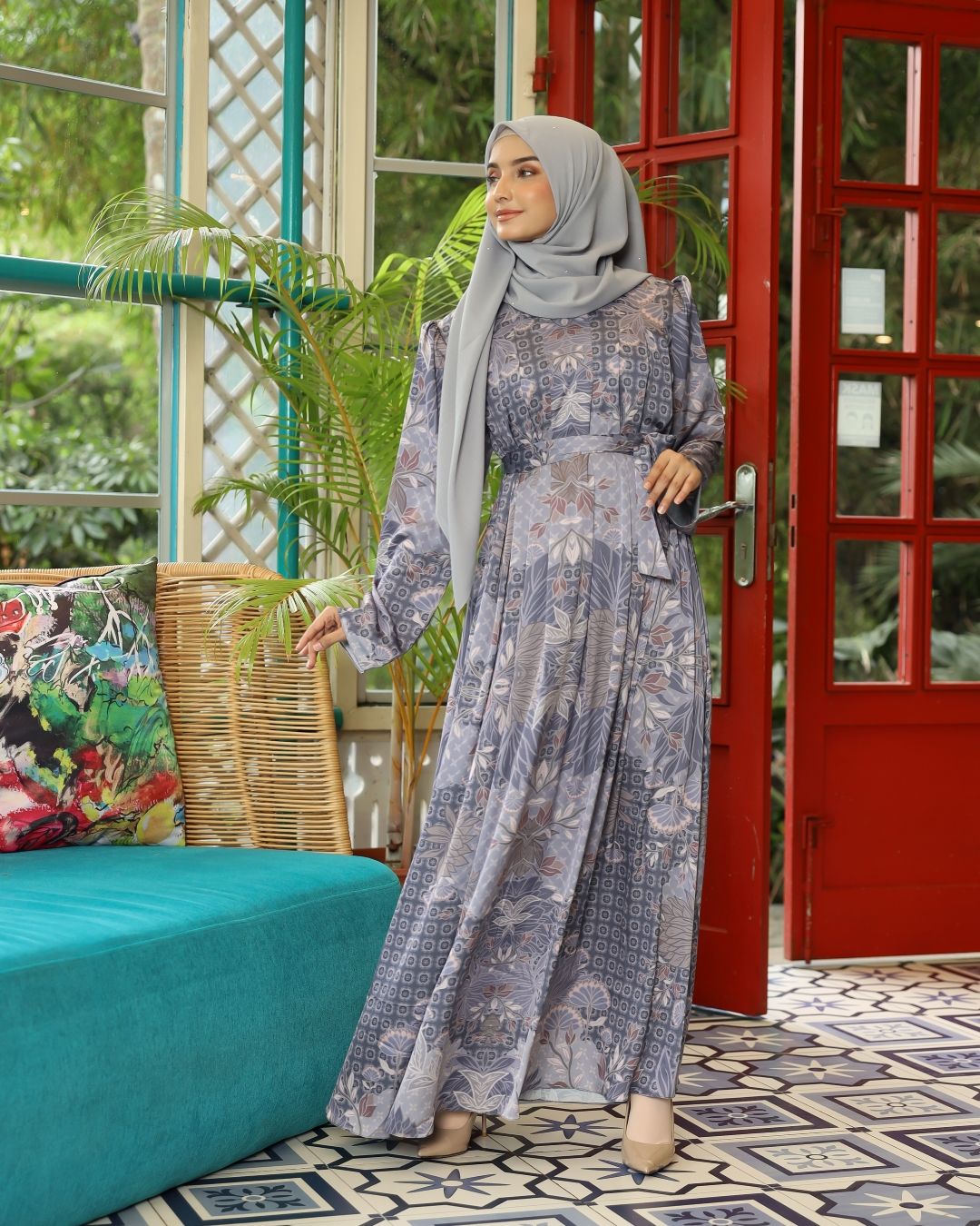 Nuci Dress - Ombre Blue