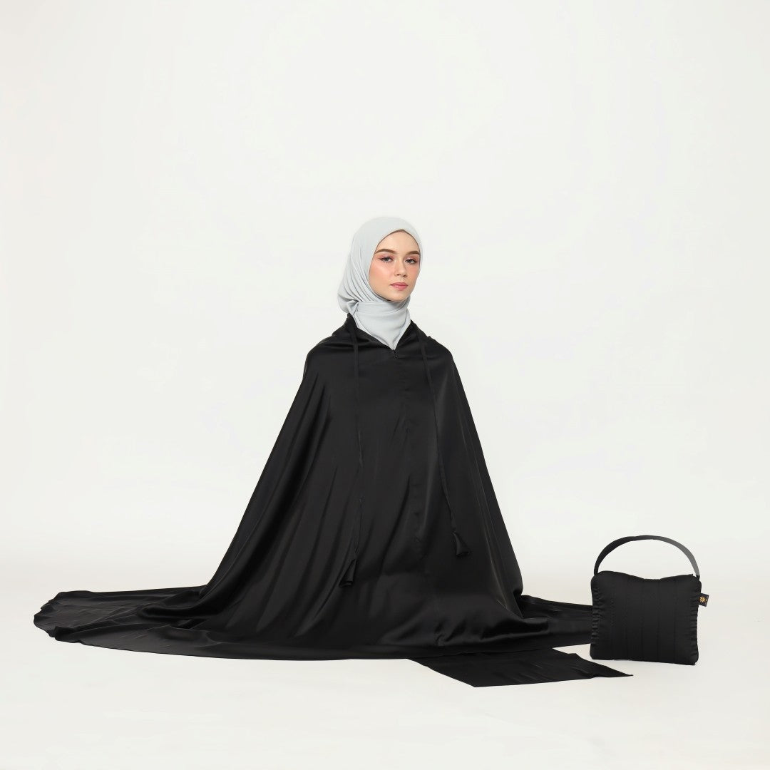 Travel Prayer Robe - Black Caviar