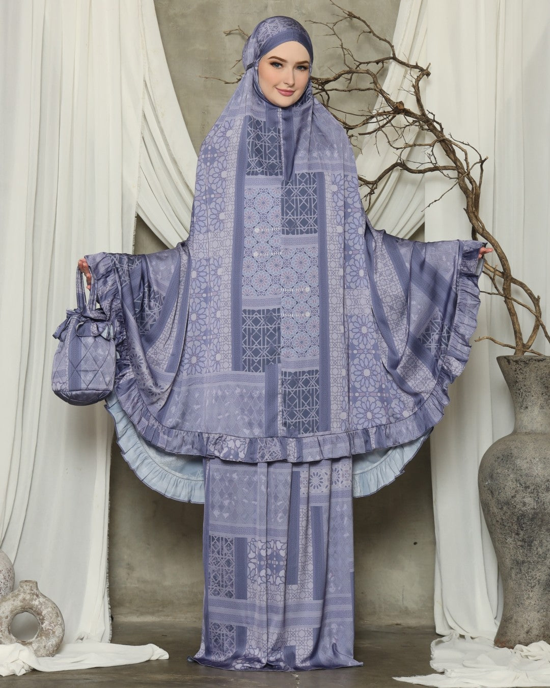 Zellij 2 in 1 Prayer Robe - Vista Blue