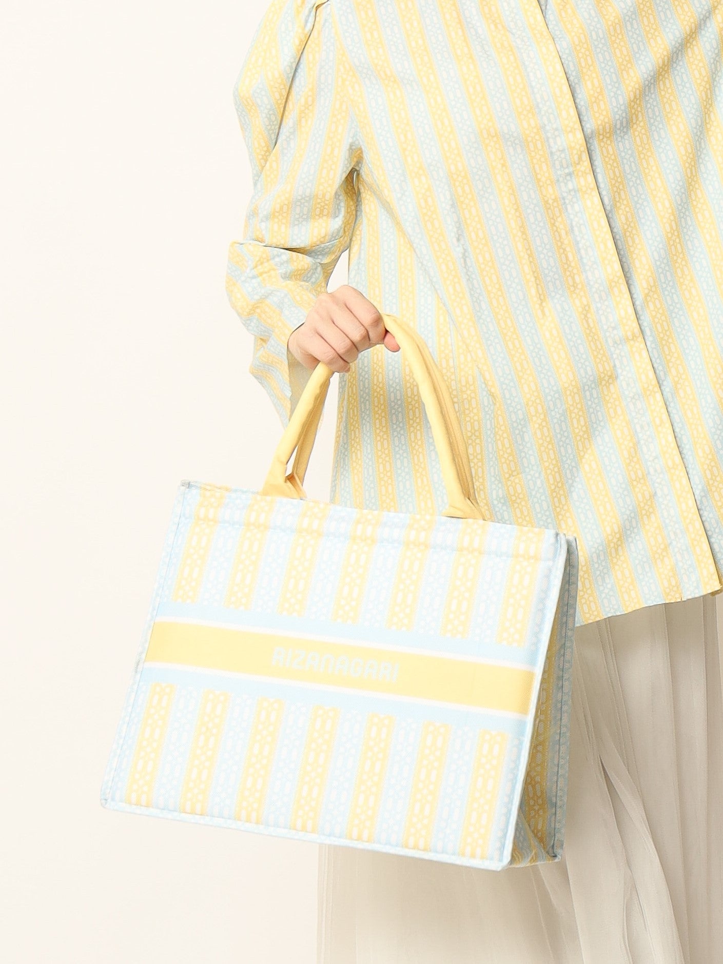 Stripes Tote Bag - Ice Banana