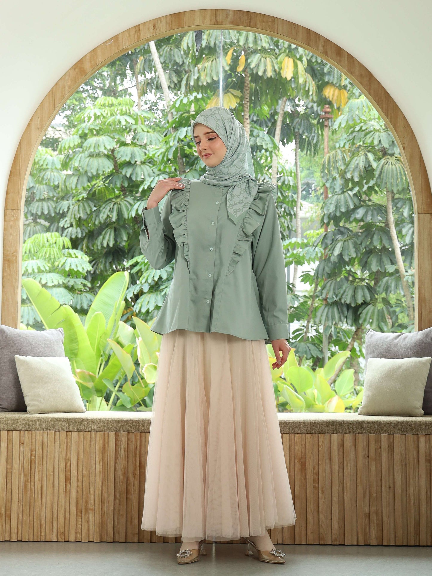 Bondy Scarf - Milky Green