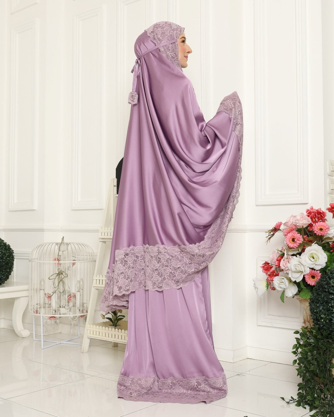 Lace Prayer Robe - Lavender