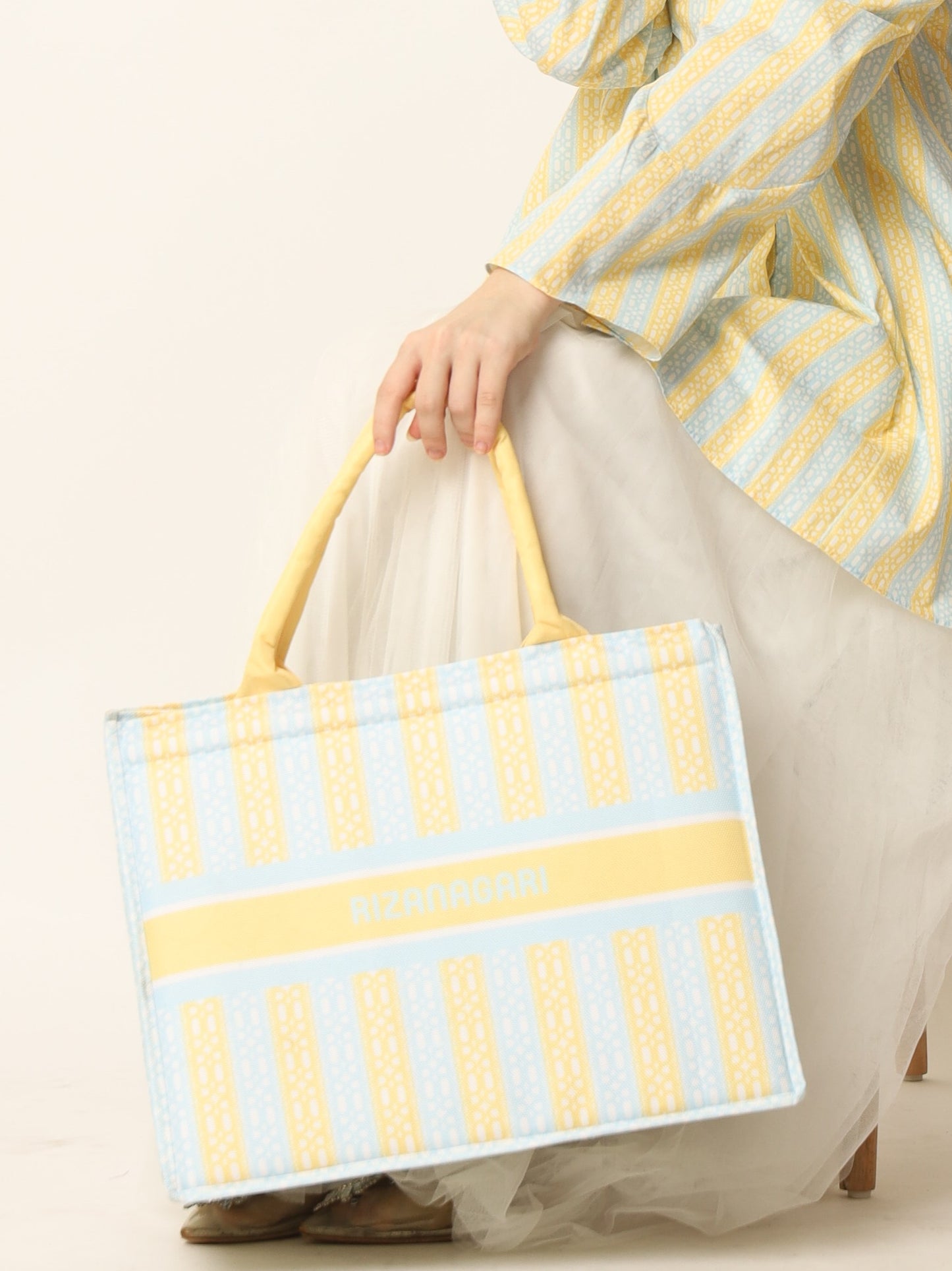 Stripes Tote Bag - Ice Banana