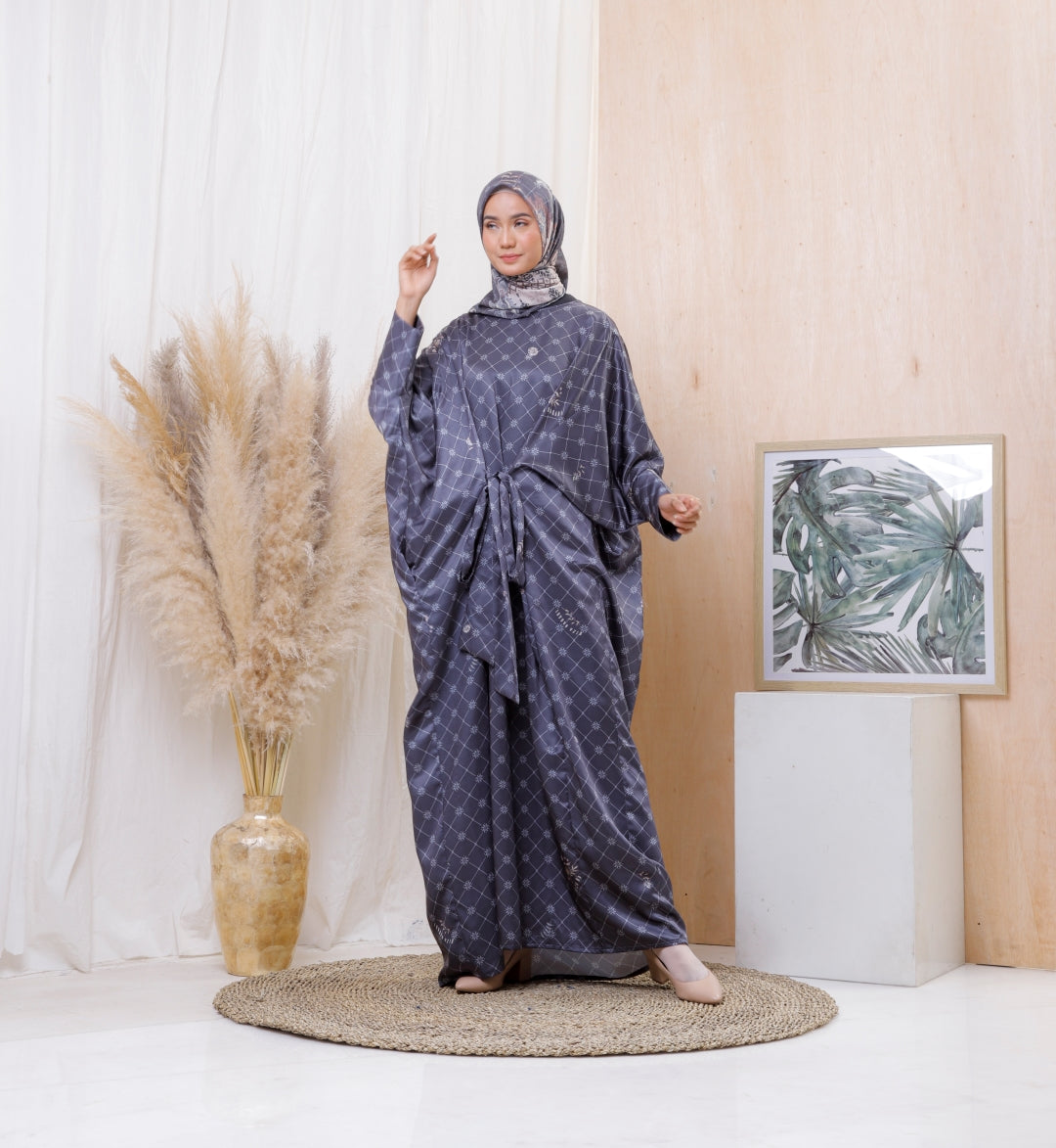 Suji Mono Kaftan - Navy