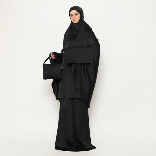 Travel Prayer Robe - Black Caviar