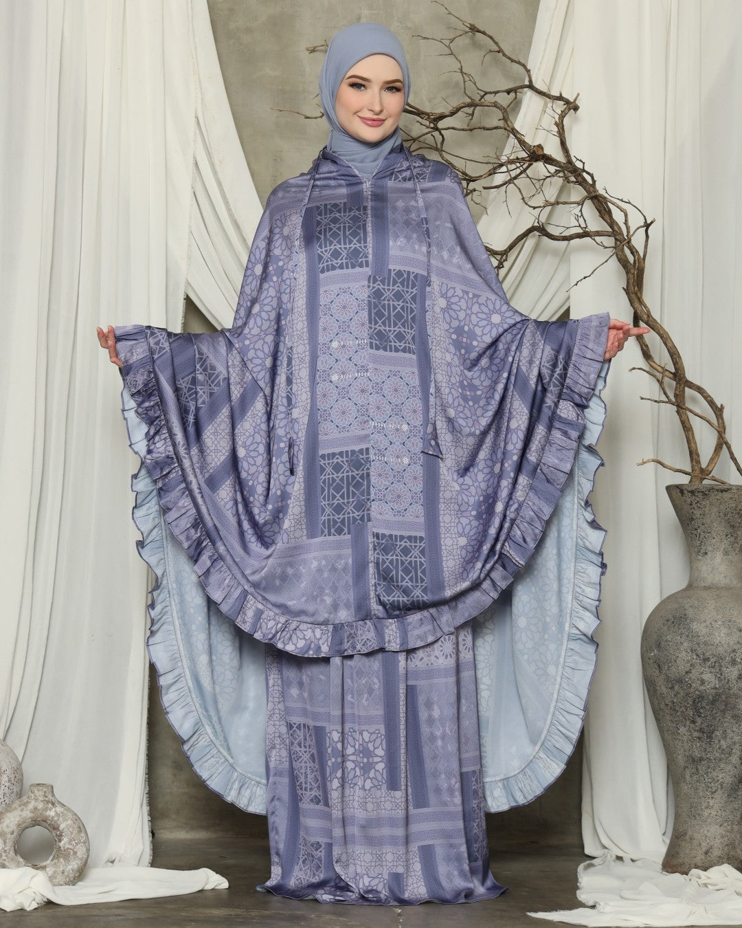 Zellij 2 in 1 Prayer Robe - Vista Blue