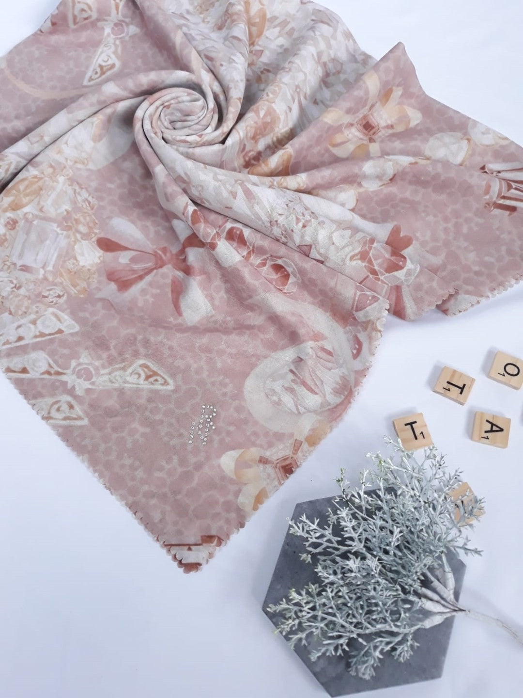 Crystallized Scarf - Nougat