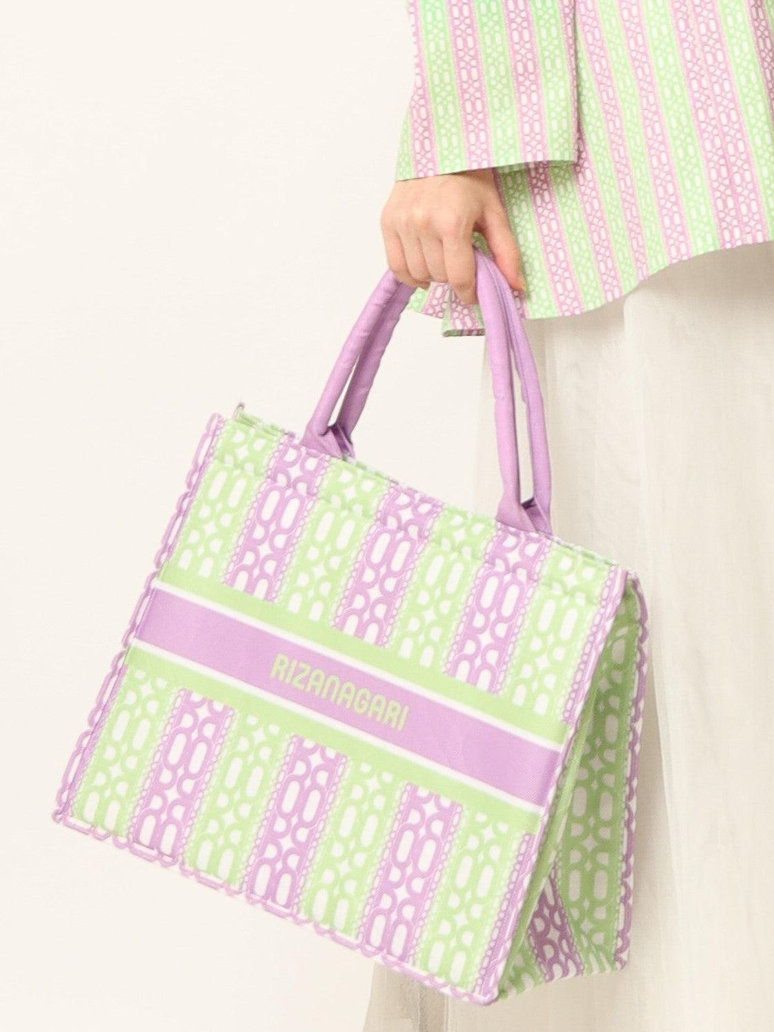 Stripes Tote Bag - Lettuce Lupine