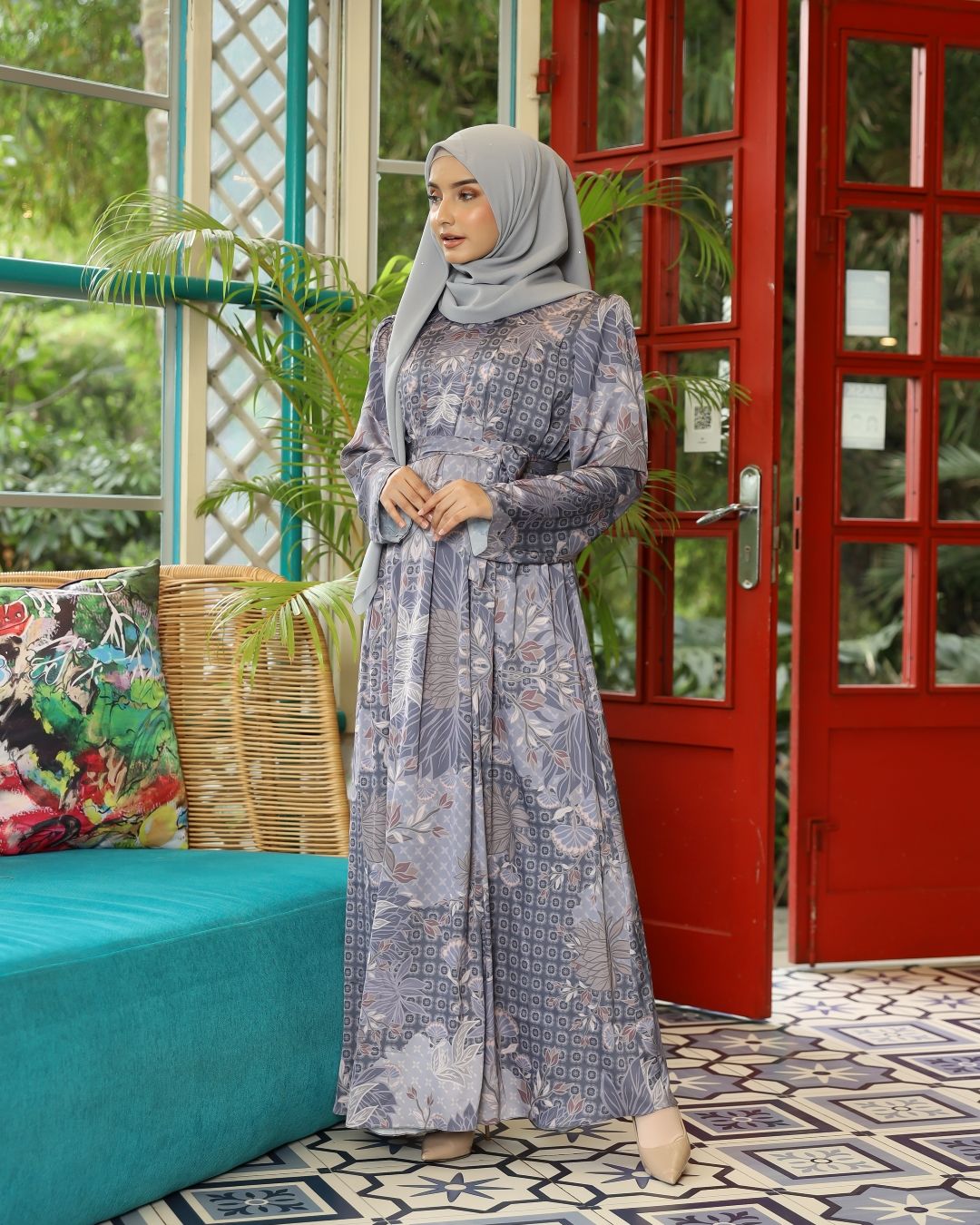 Nuci Dress - Ombre Blue